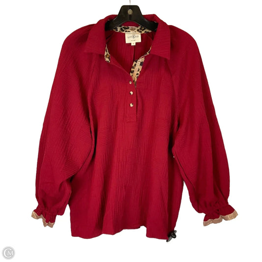Top Long Sleeve By Umgee In Red, Size: M