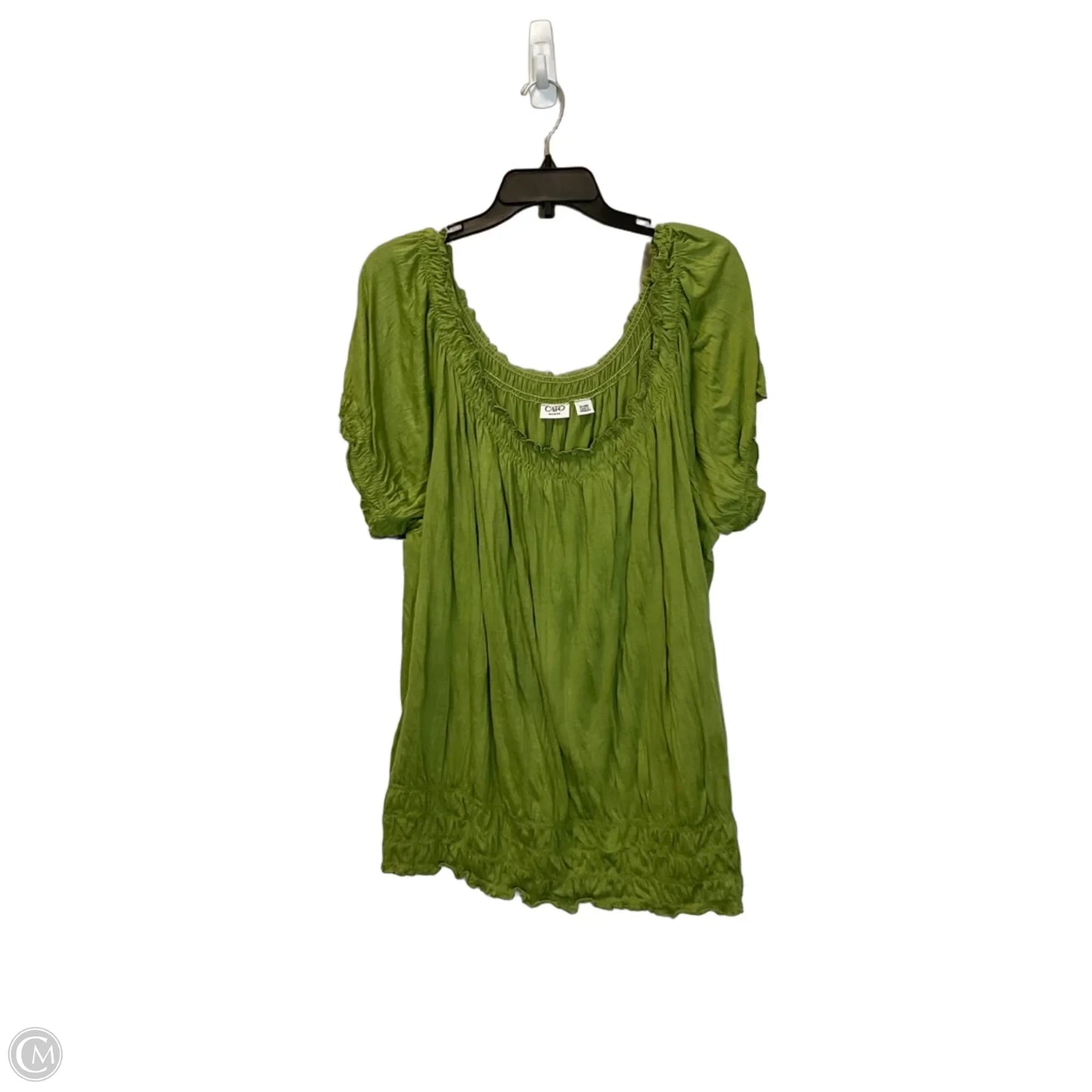 Top Short Sleeve By Cato In Green, Size: 26