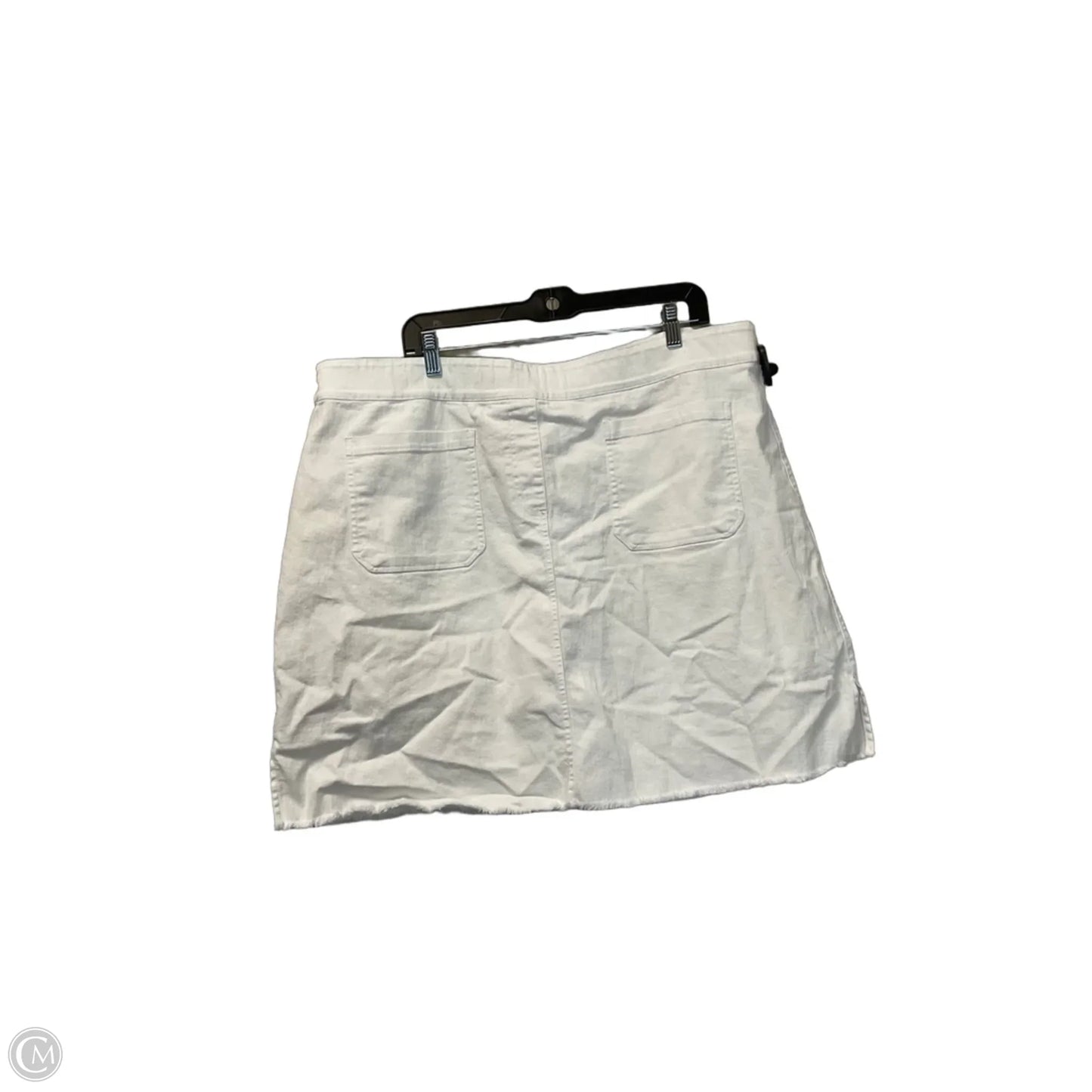 Skirt Mini & Short By Ruby Rd In White Denim, Size: 18