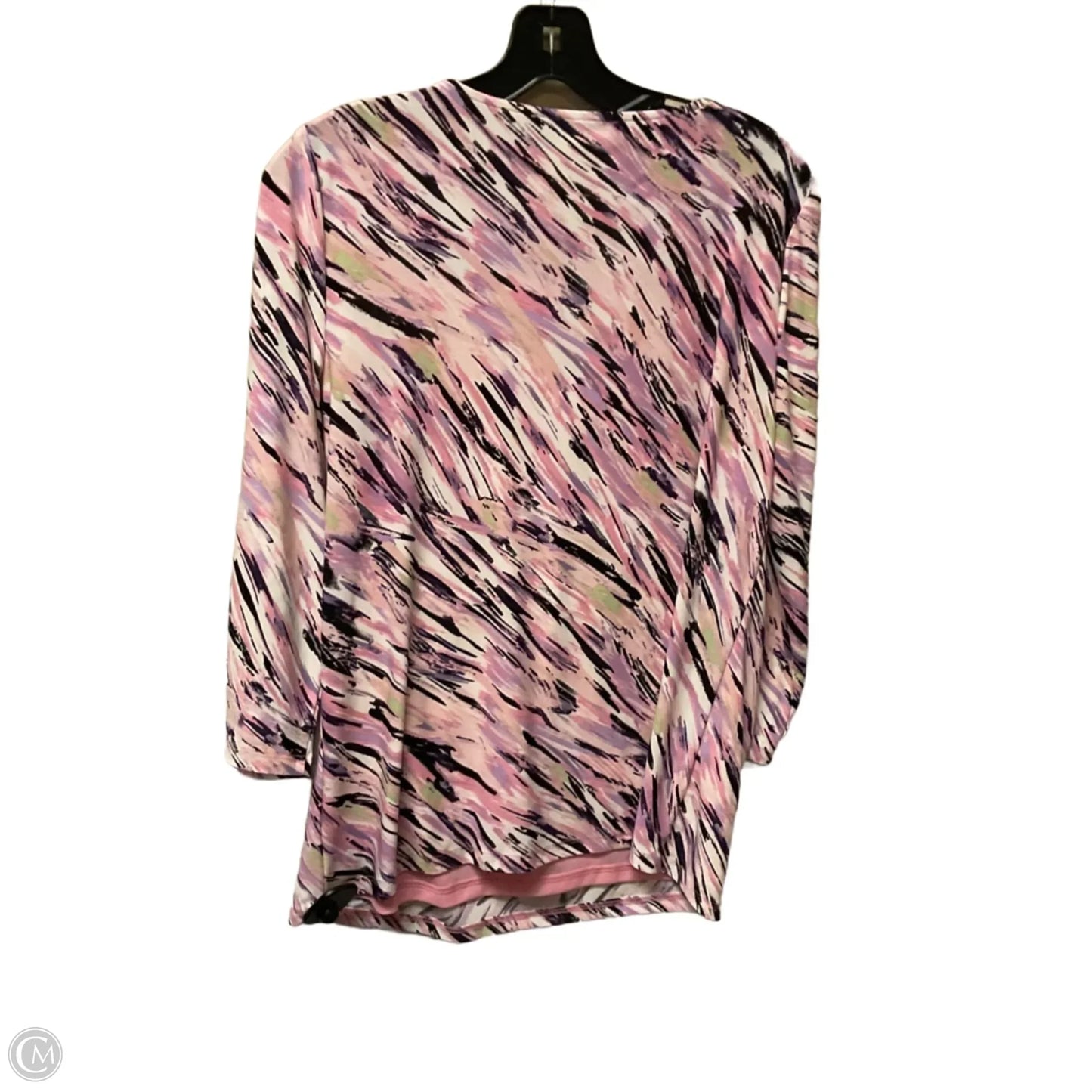 Top Long Sleeve By Kasper In Pink & Purple, Size: M