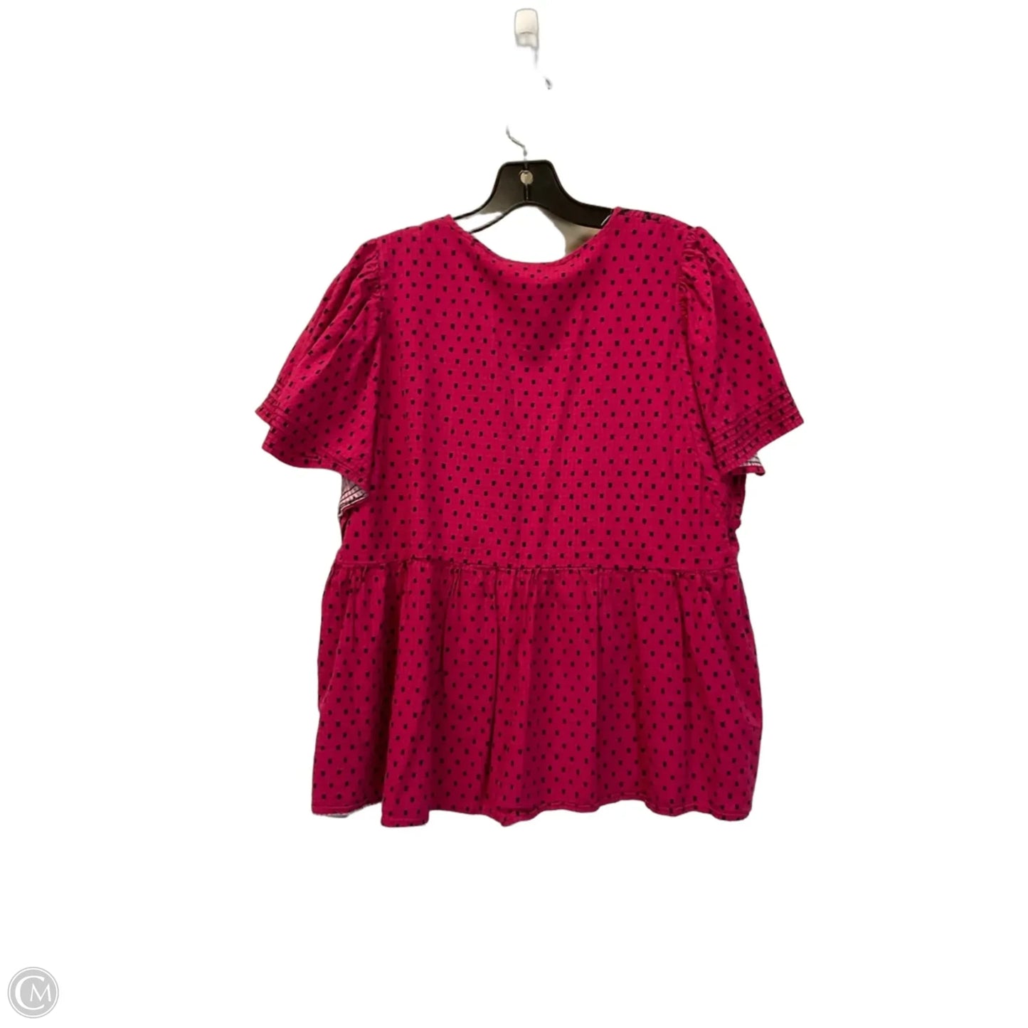 Top Short Sleeve By Knox Rose In Pink, Size: Xl