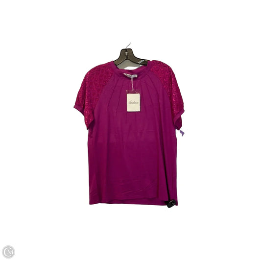 Top Short Sleeve By Clothes Mentor In Pink, Size: L