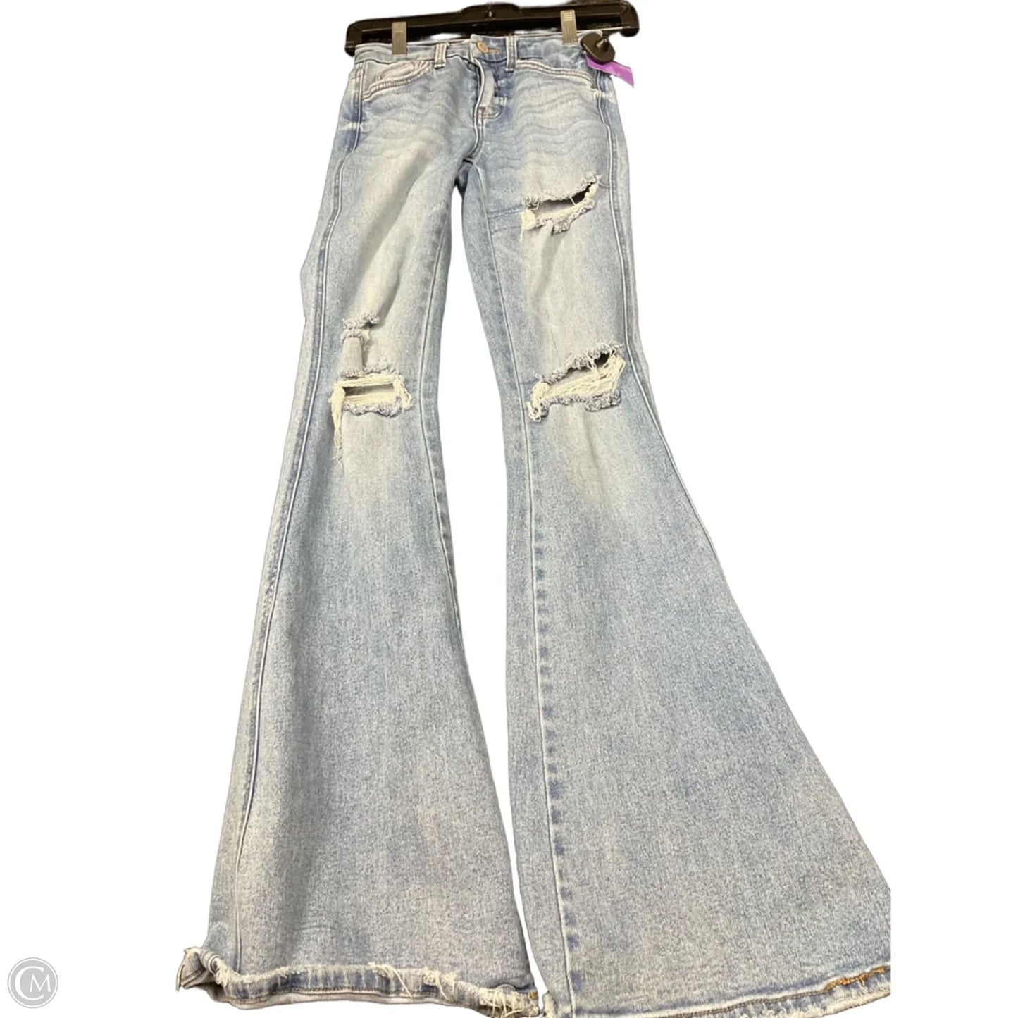 Jeans Flared By Flying Monkey In Blue Denim, Size: 0