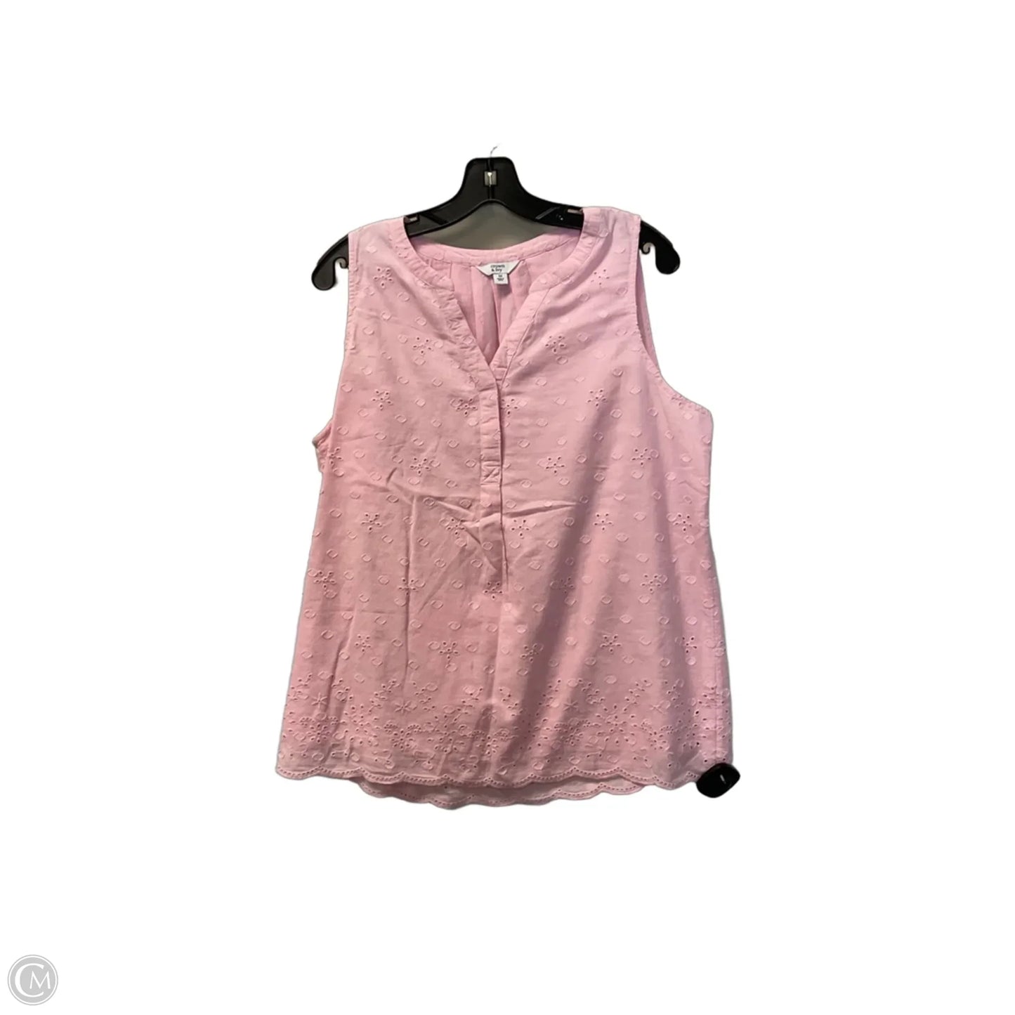 Top Sleeveless By Crown And Ivy In Pink, Size: M