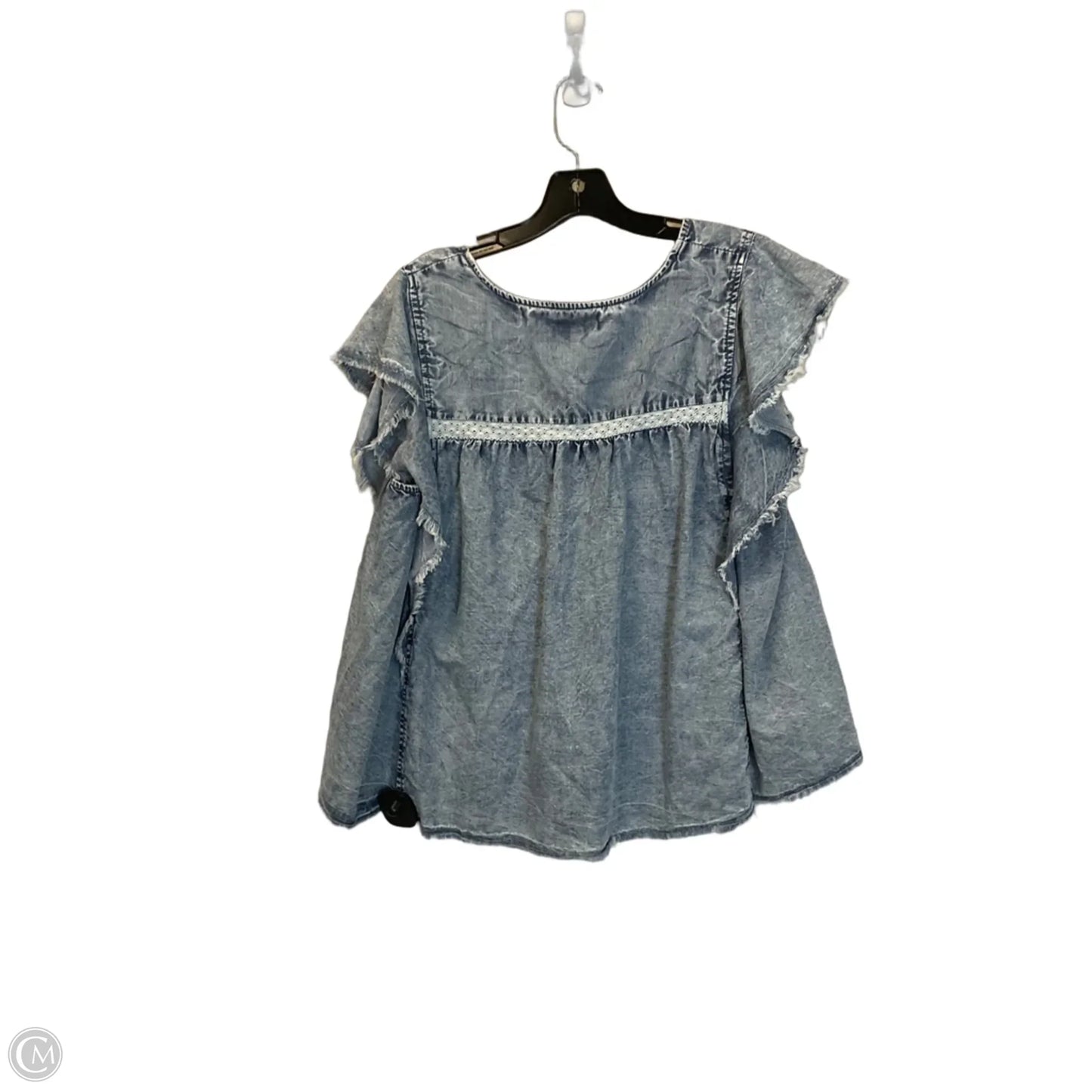 Top Sleeveless By True Craft In Blue, Size: 1x