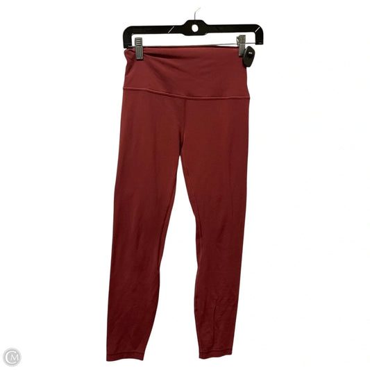 Athletic Leggings By Lululemon In Red, Size: 6