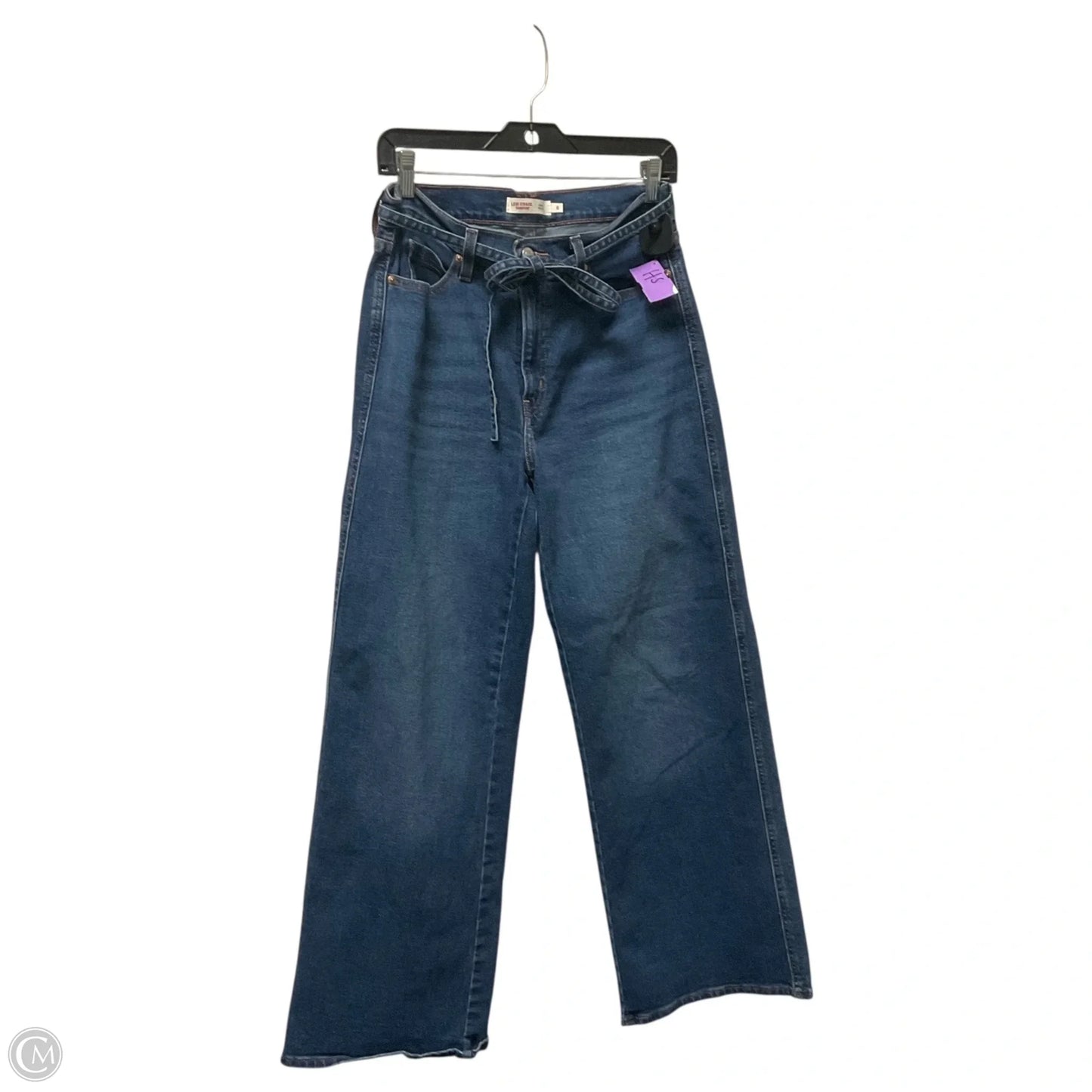 Jeans Wide Leg By Levis In Blue Denim, Size: 8