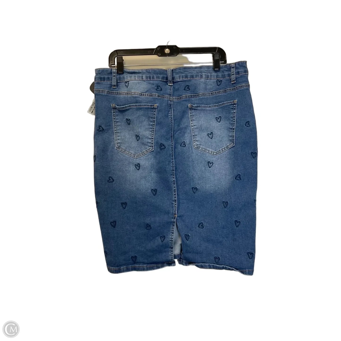 Skirt Mini & Short By Clothes Mentor In Blue Denim, Size: Xl