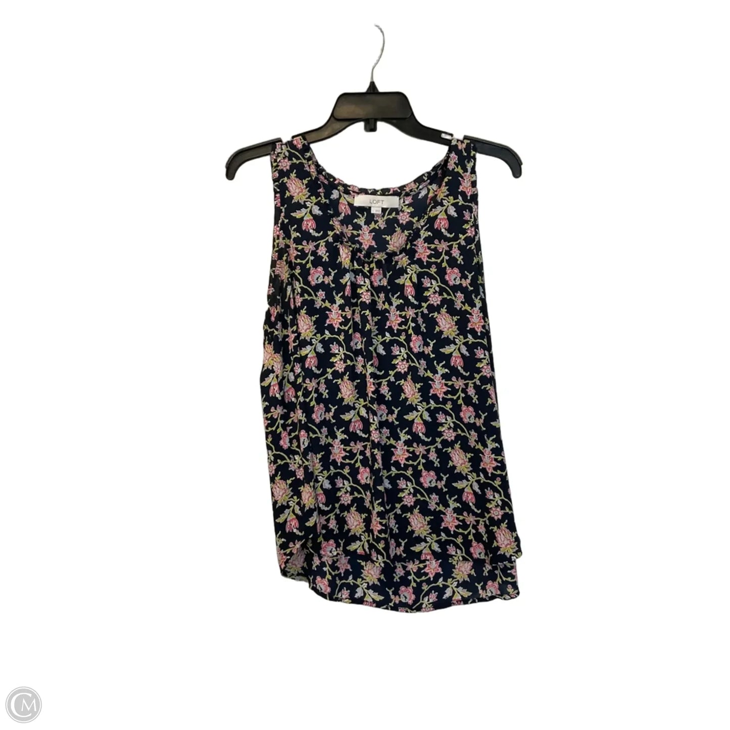 Top Sleeveless By Loft In Navy, Size: L