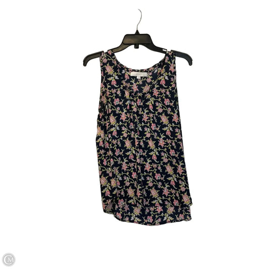 Top Sleeveless By Loft In Navy, Size: L