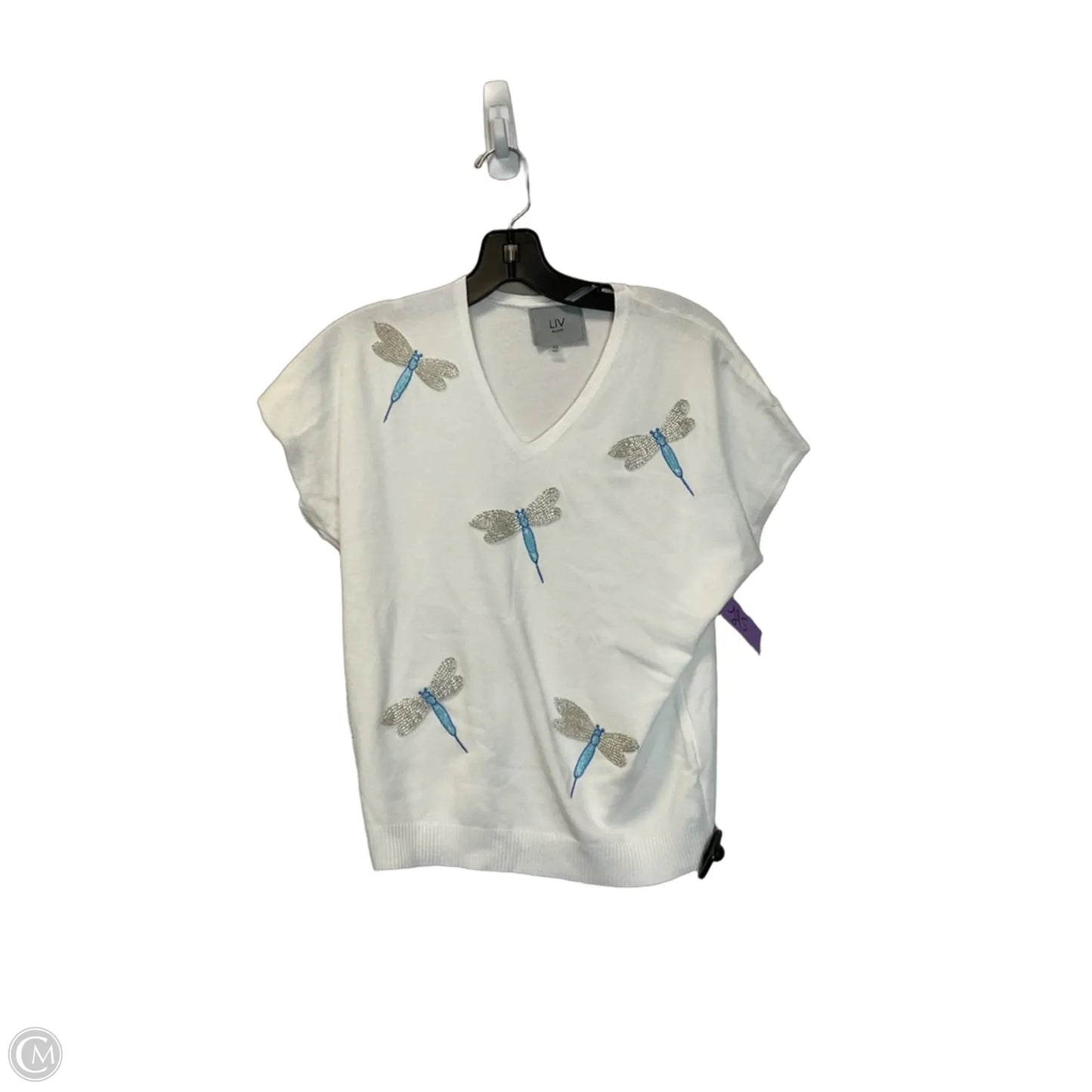 Top Short Sleeve By Milano In White, Size: Xs