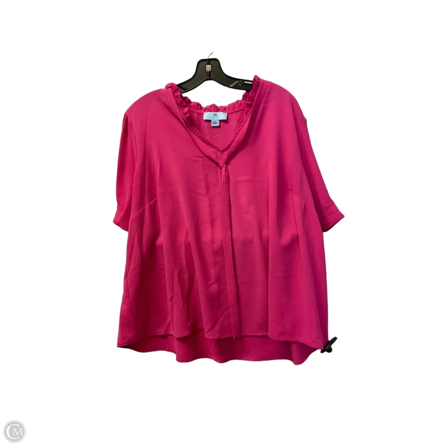 Top Short Sleeve By Cece In Pink, Size: 2x
