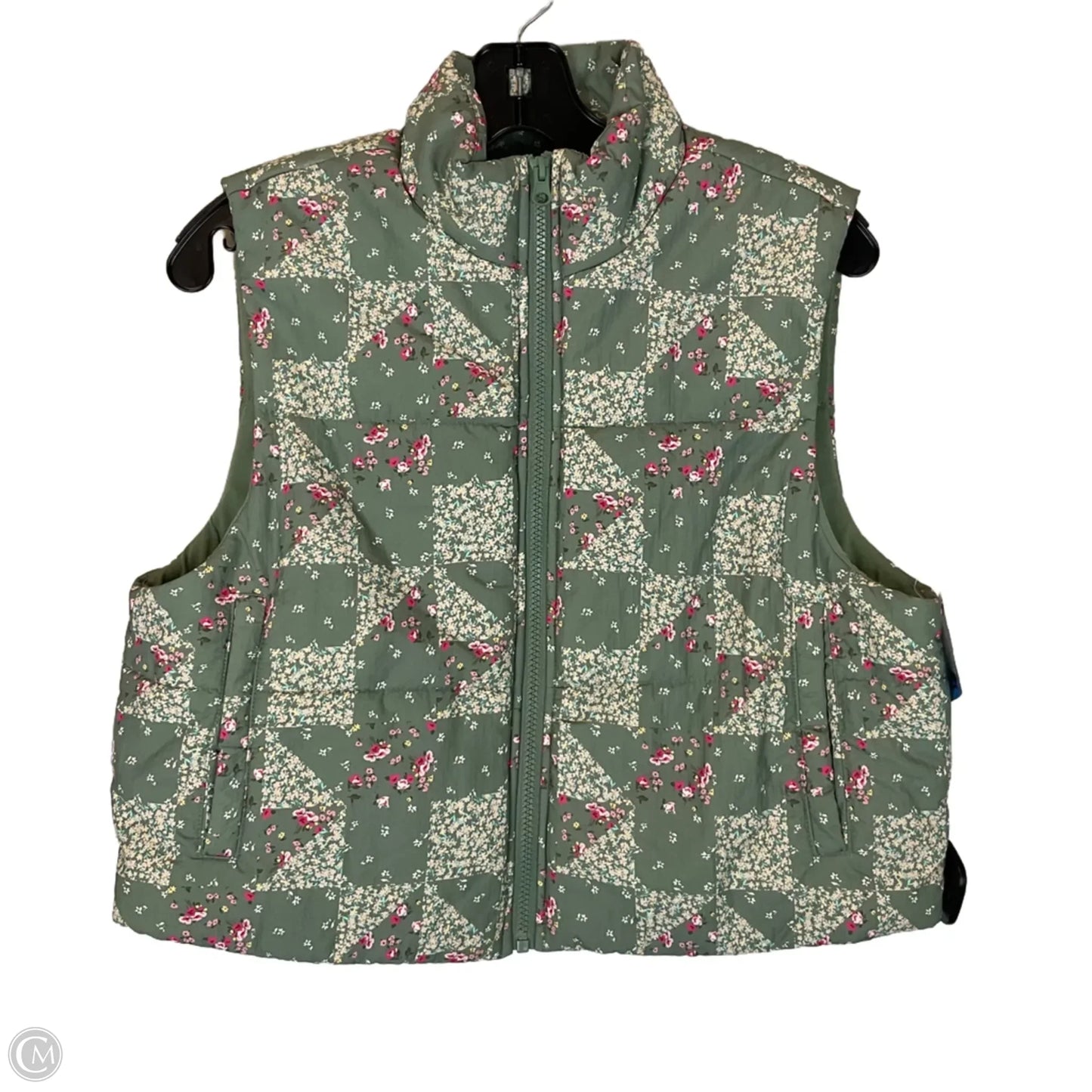 Vest Puffer & Quilted By Love Fire In Green, Size: L