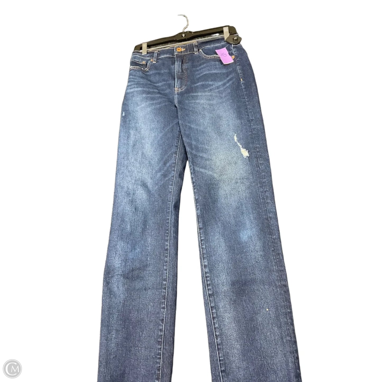 Jeans Straight By Express In Blue Denim, Size: 6