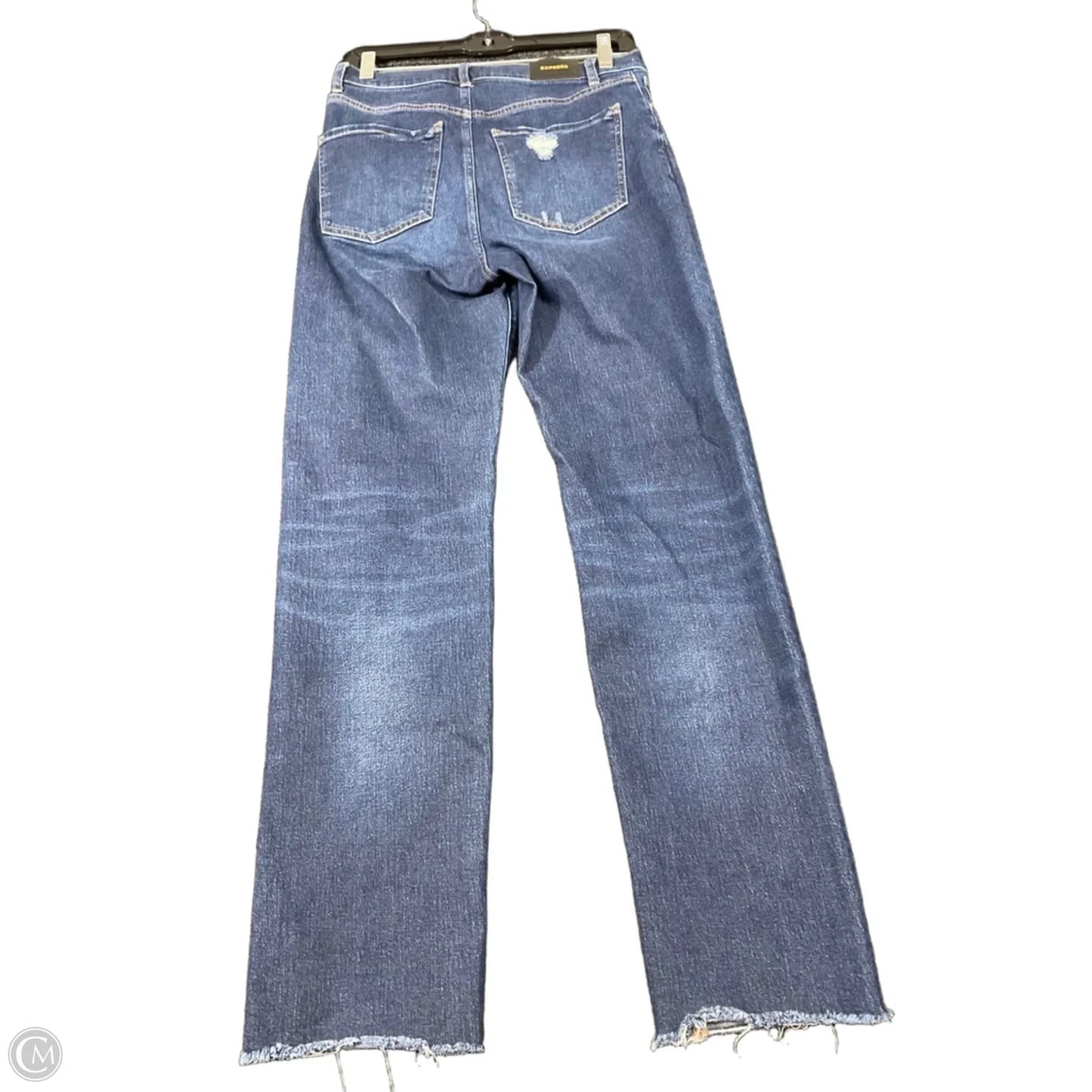 Jeans Straight By Express In Blue Denim, Size: 6