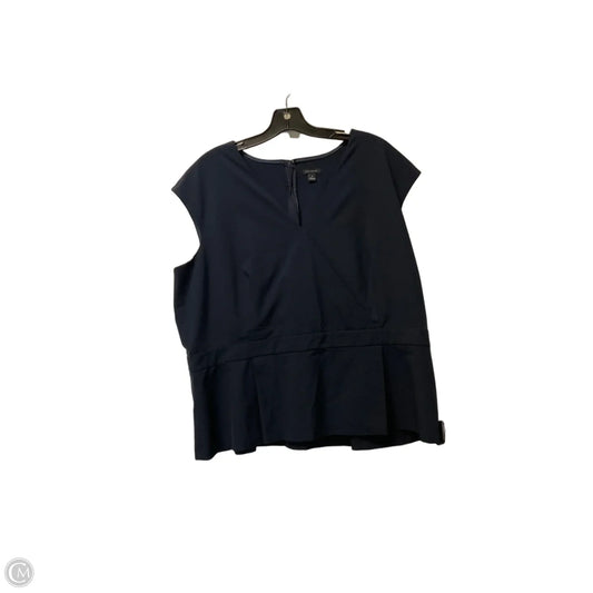 Top Sleeveless By Ann Taylor In Navy, Size: 18