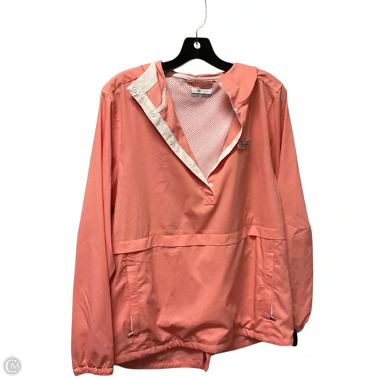 Jacket Windbreaker By Columbia In Pink, Size: M