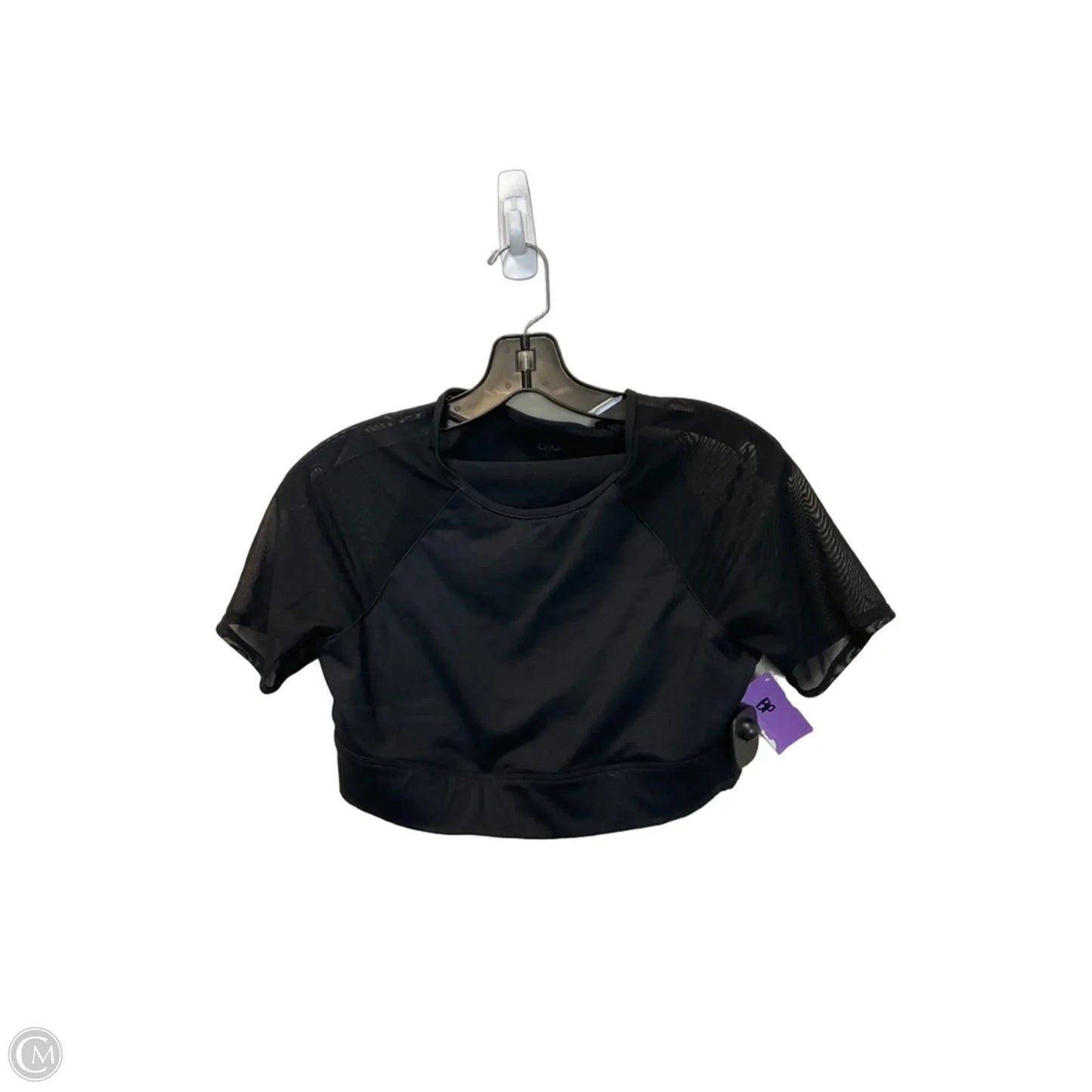 Athletic Top Short Sleeve By Alo In Black, Size: L