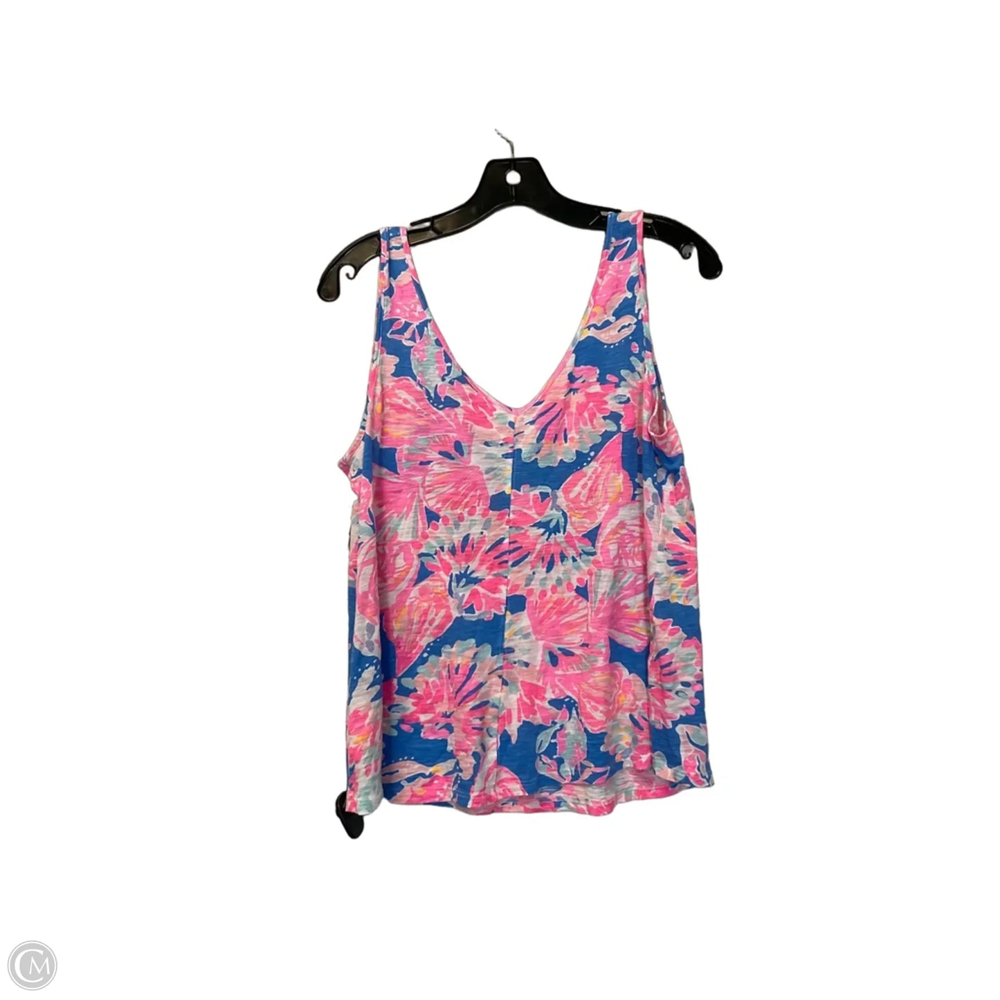 Top Sleeveless Designer By Lilly Pulitzer In Blue & Pink, Size: M