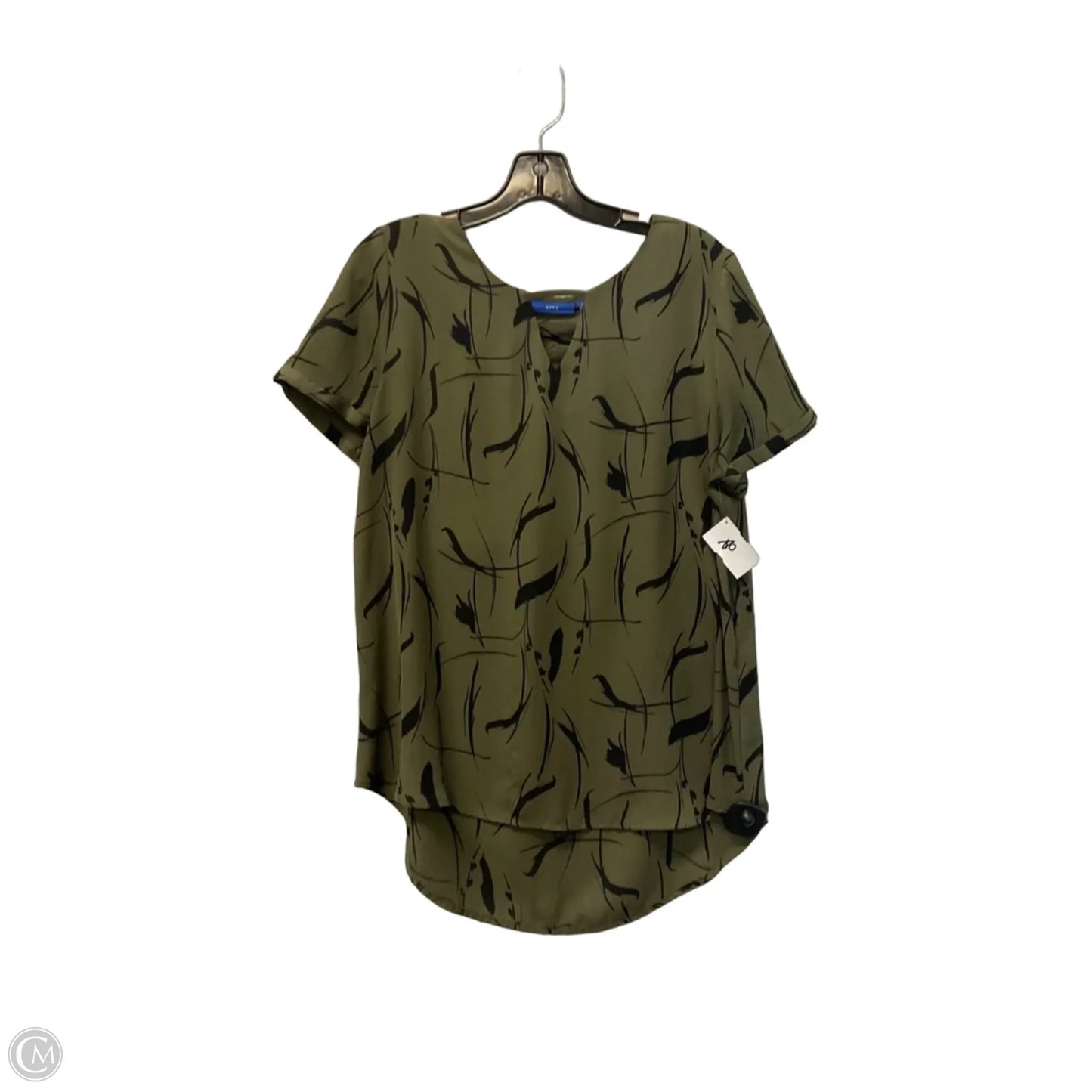 Top Short Sleeve By Apt 9 In Green, Size: L