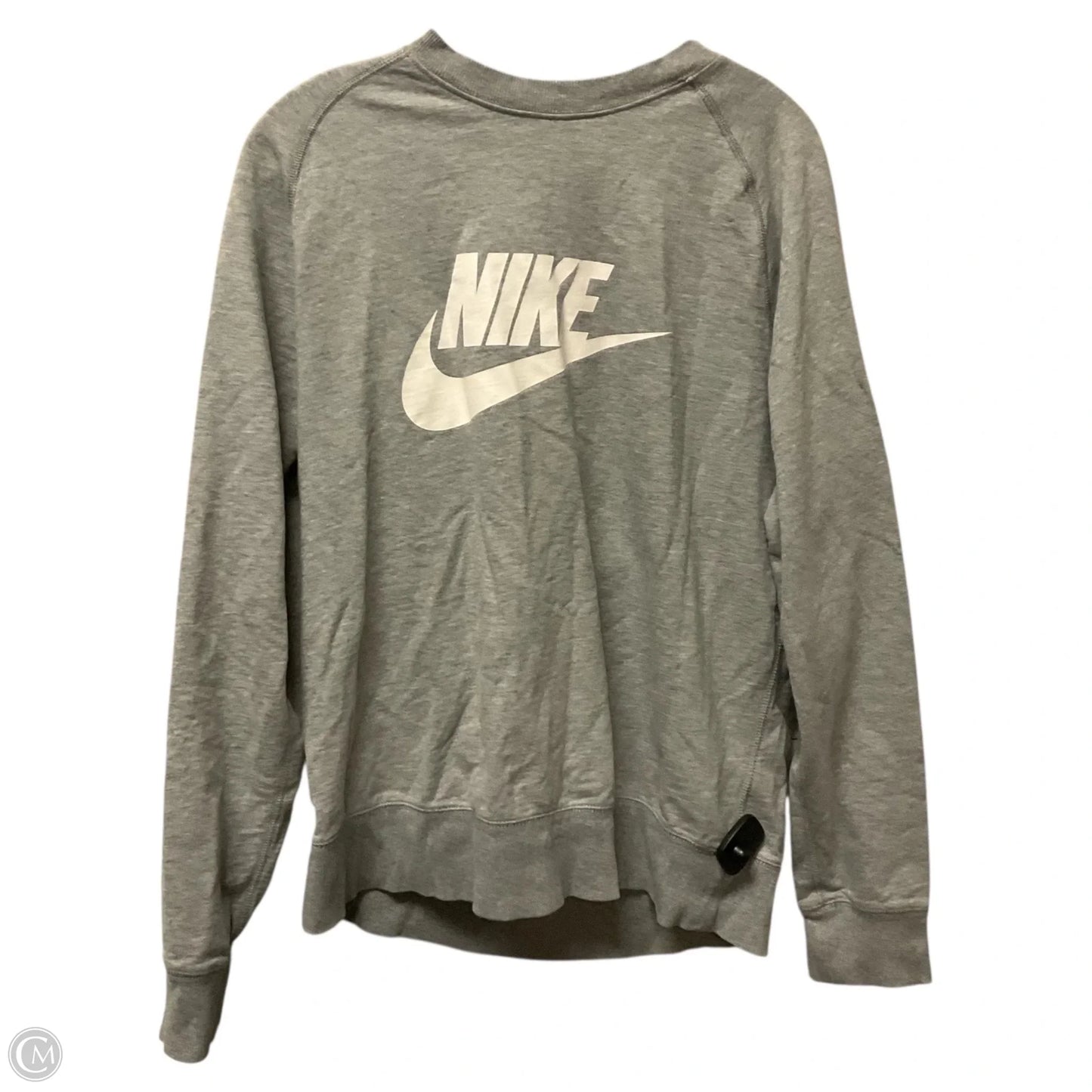 Sweatshirt Crewneck By Nike In Grey, Size: L