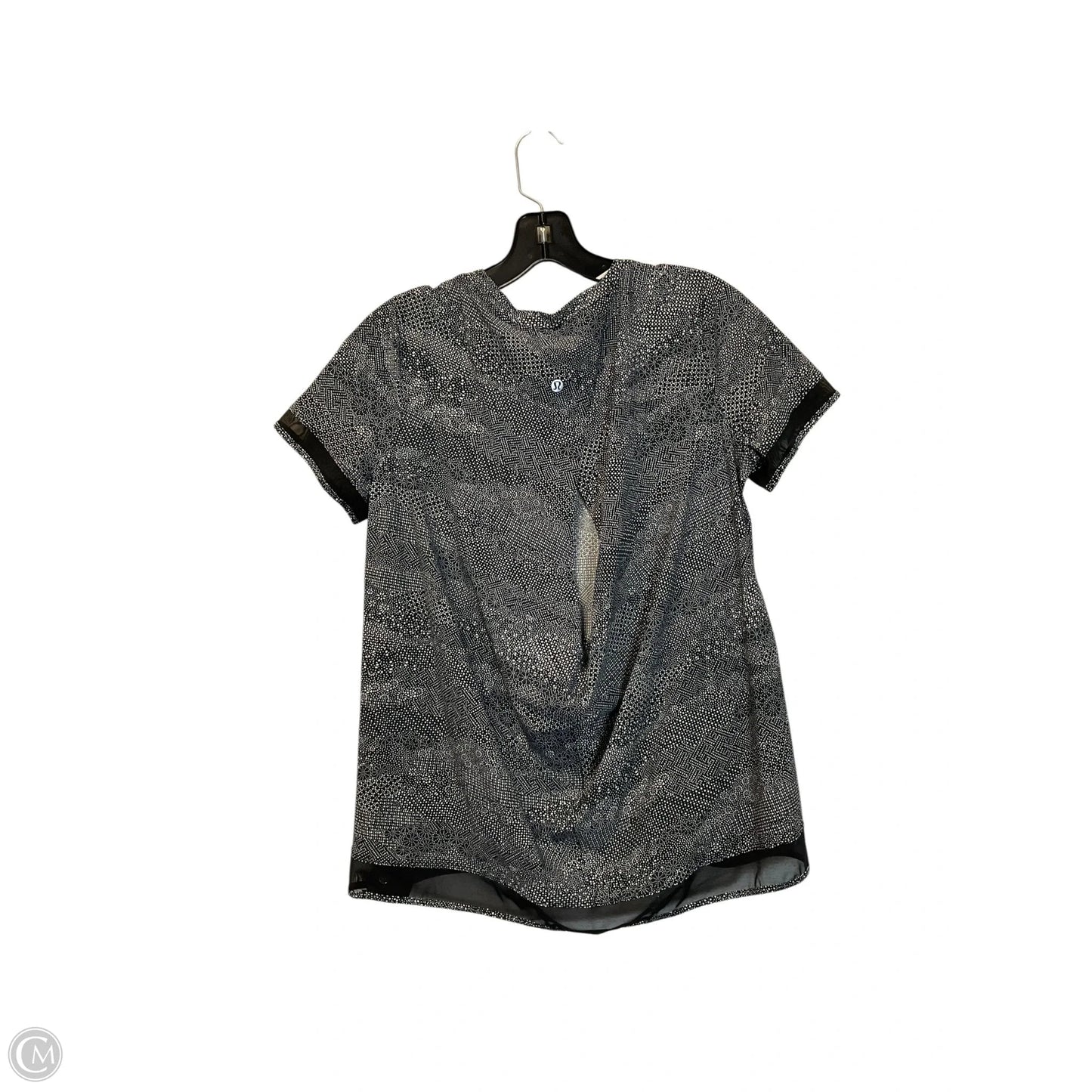 Athletic Top Short Sleeve By Lululemon In Grey, Size: M