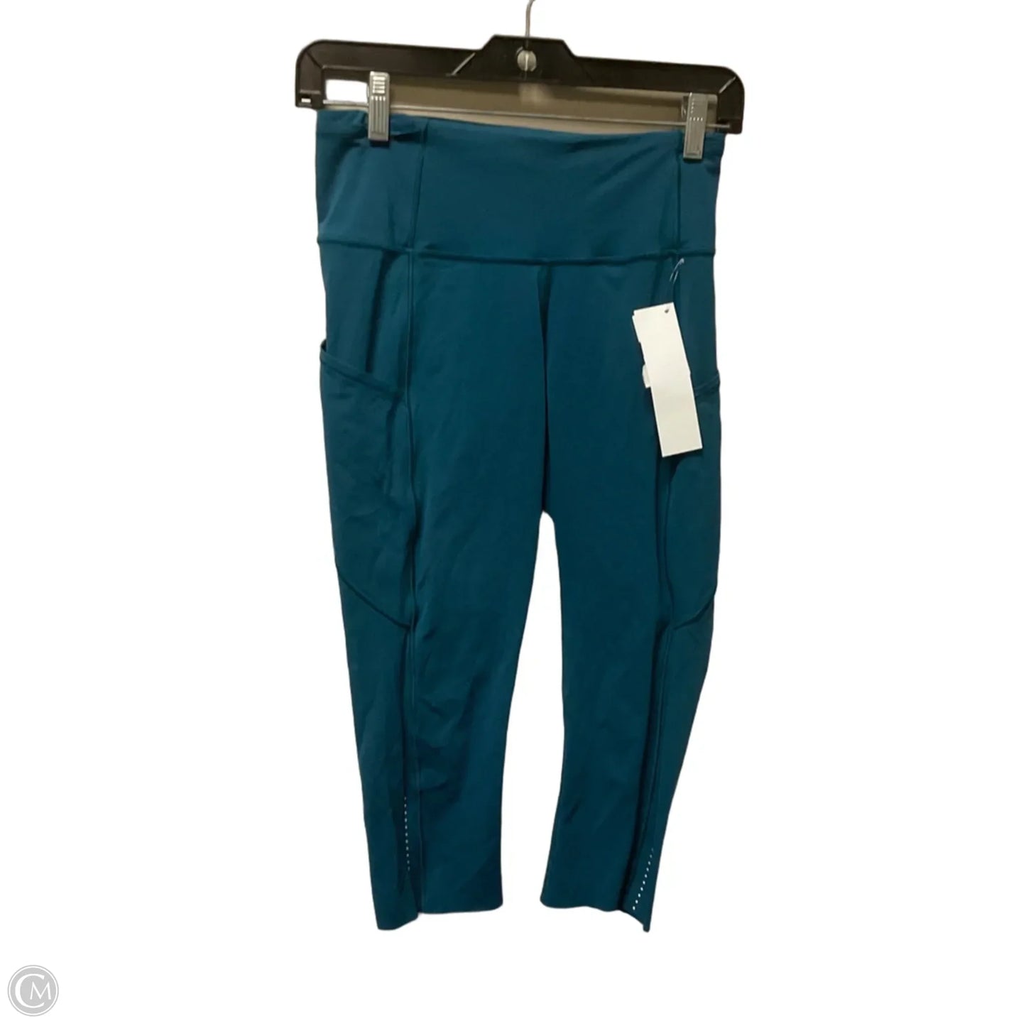 Athletic Leggings Capris By Lululemon In Teal, Size: M