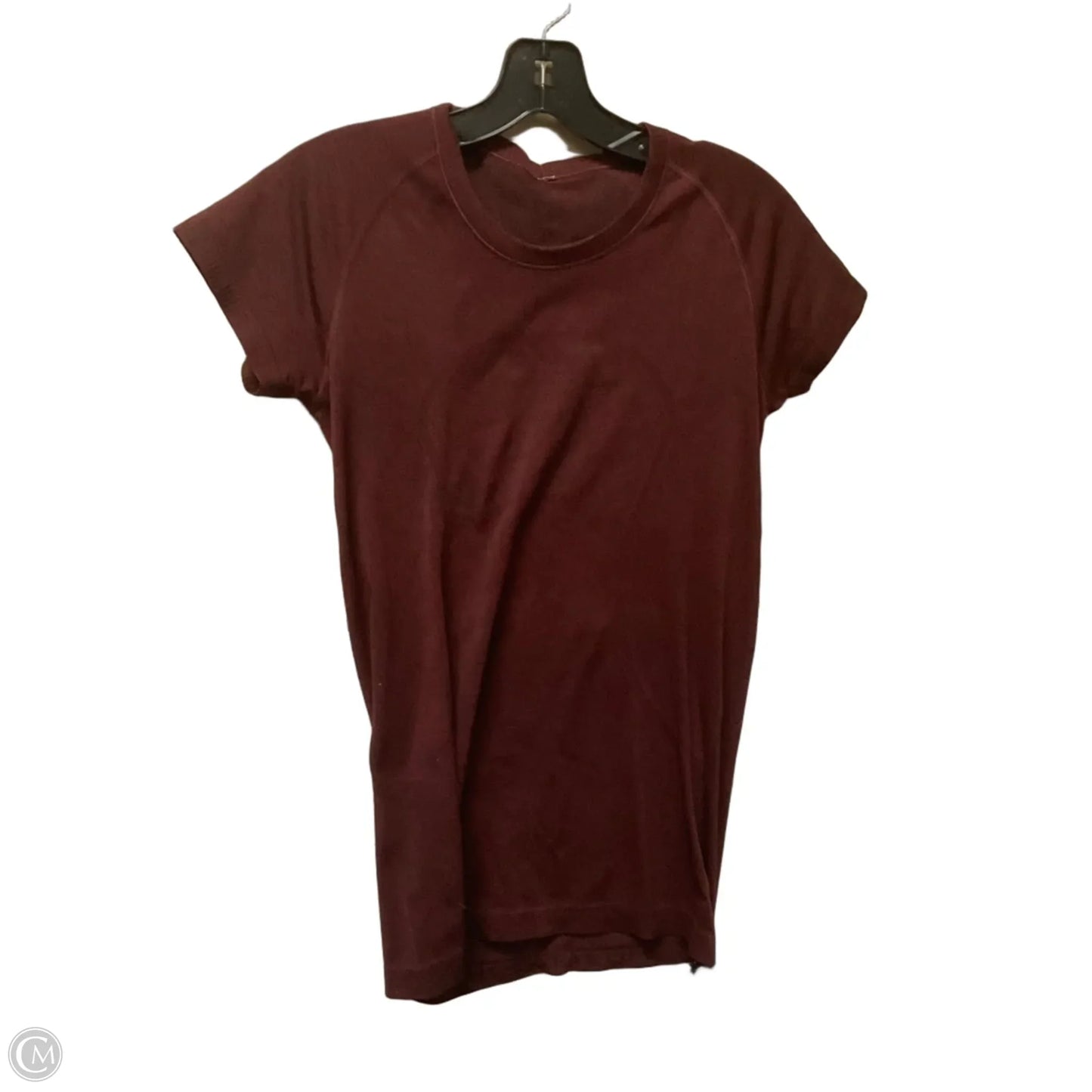 Athletic Top Short Sleeve By Lululemon In Red, Size: S