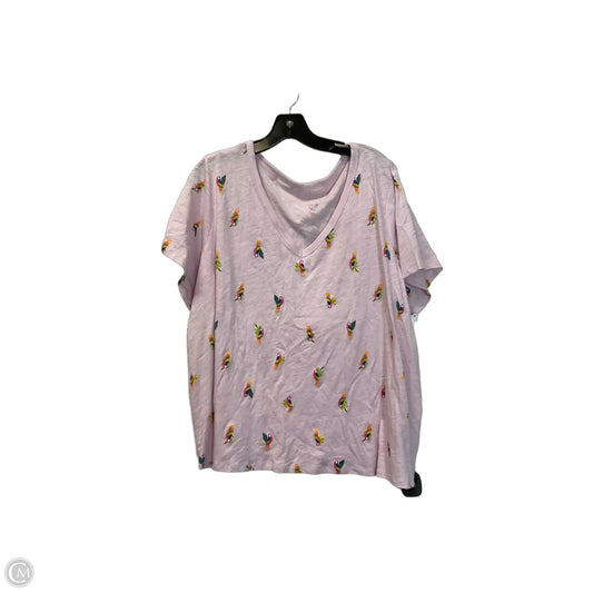 Top Short Sleeve Basic By Old Navy In Pink, Size: 2x