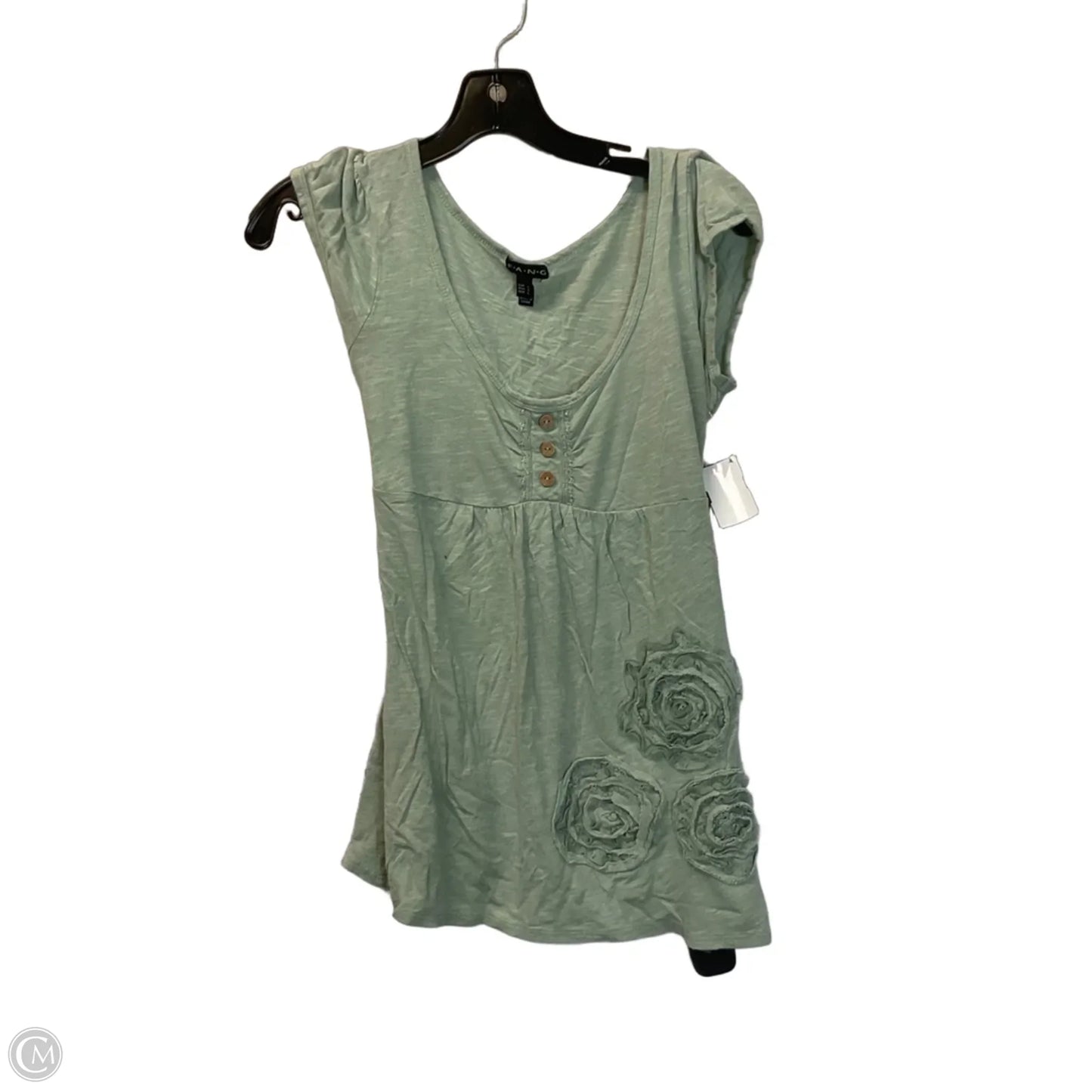 Top Short Sleeve By Fang In Green, Size: L
