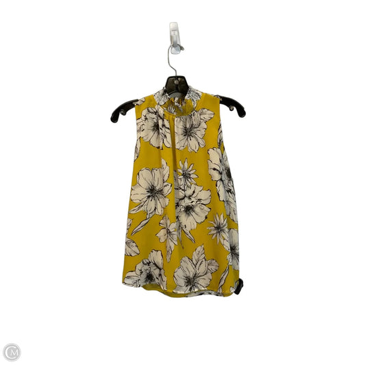 Top Sleeveless By Ann Taylor In Yellow, Size: S