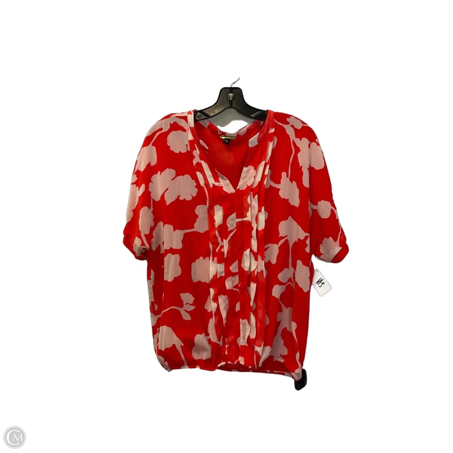 Top Short Sleeve By Dana Buchman In Red, Size: L