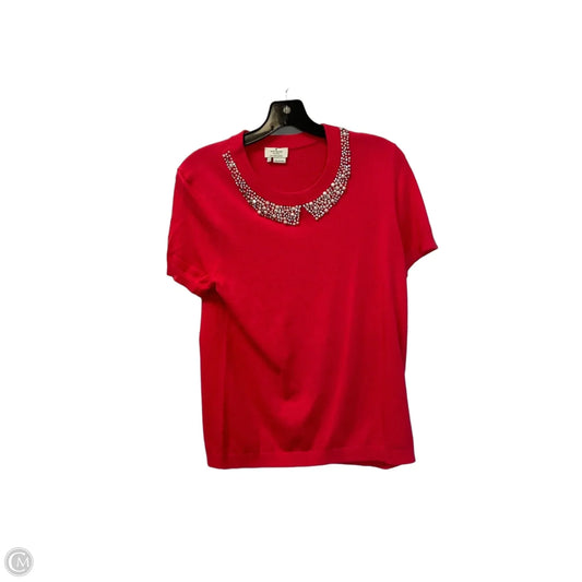 Top Short Sleeve Designer By Kate Spade In Pink, Size: L