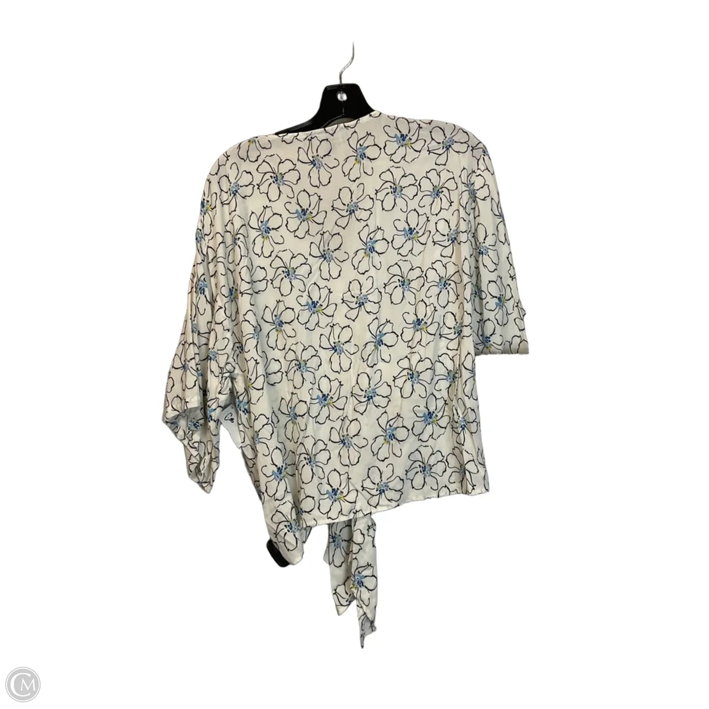 Top 3/4 Sleeve By Karen Kane In Cream, Size: M