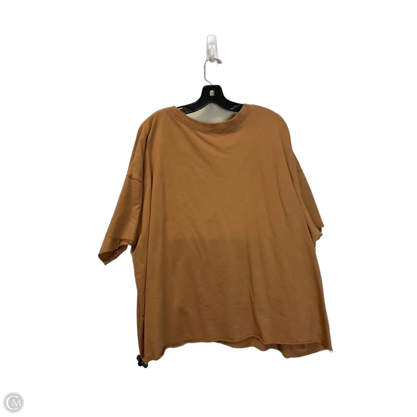 Top Short Sleeve Basic By Zenana In Brown, Size: 1x