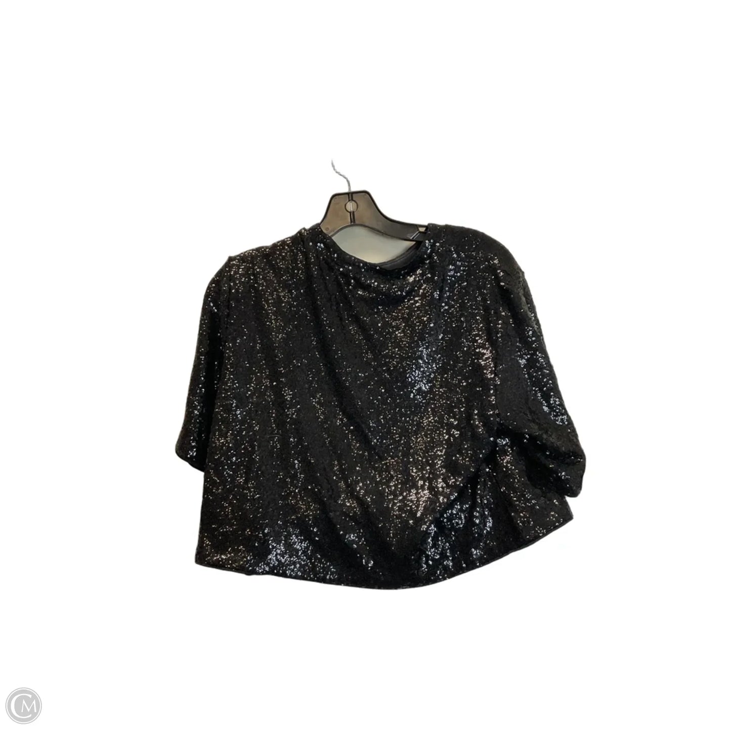Top Short Sleeve By H&m In Black, Size: S