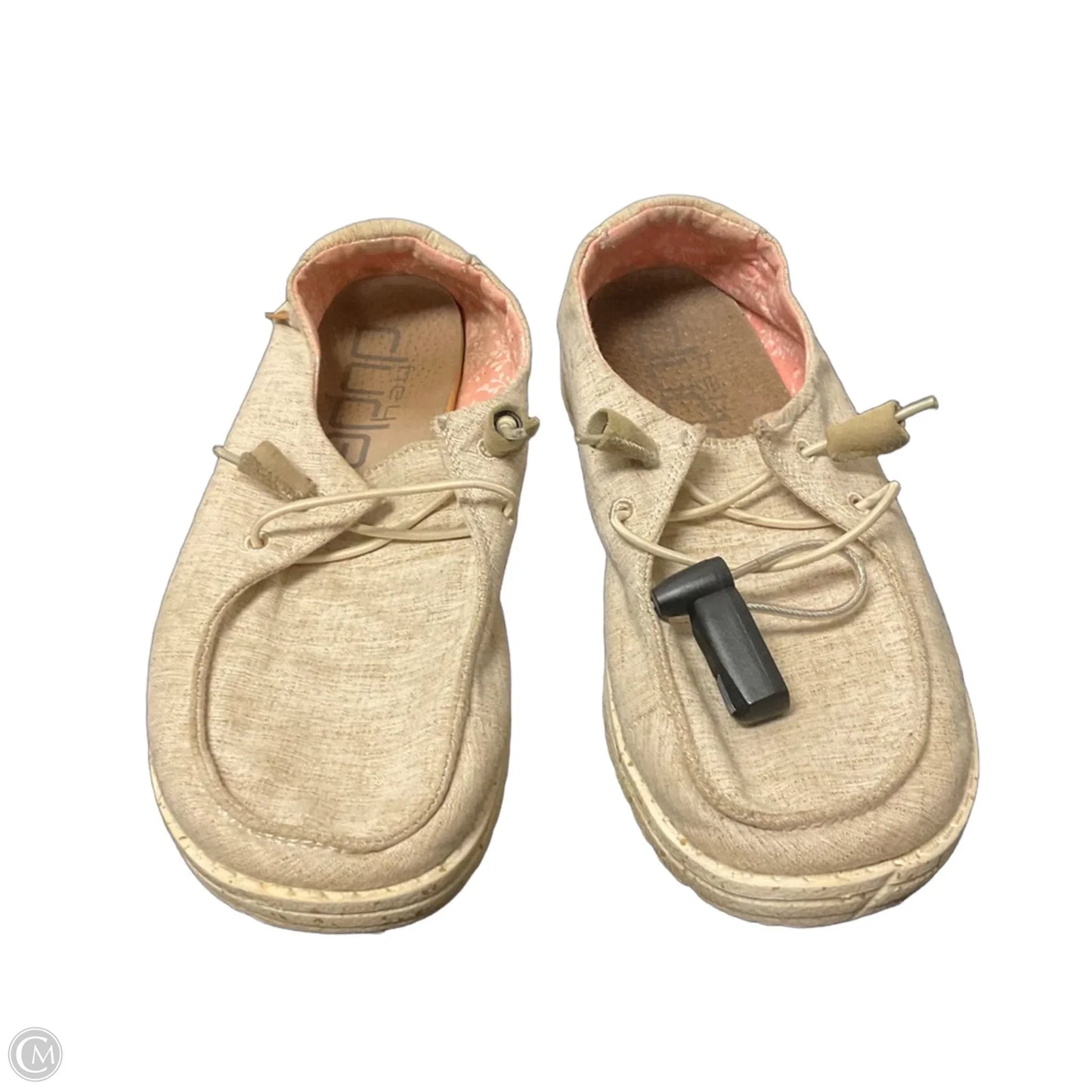 Shoes Flats By Hey Dude In Beige, Size: 7