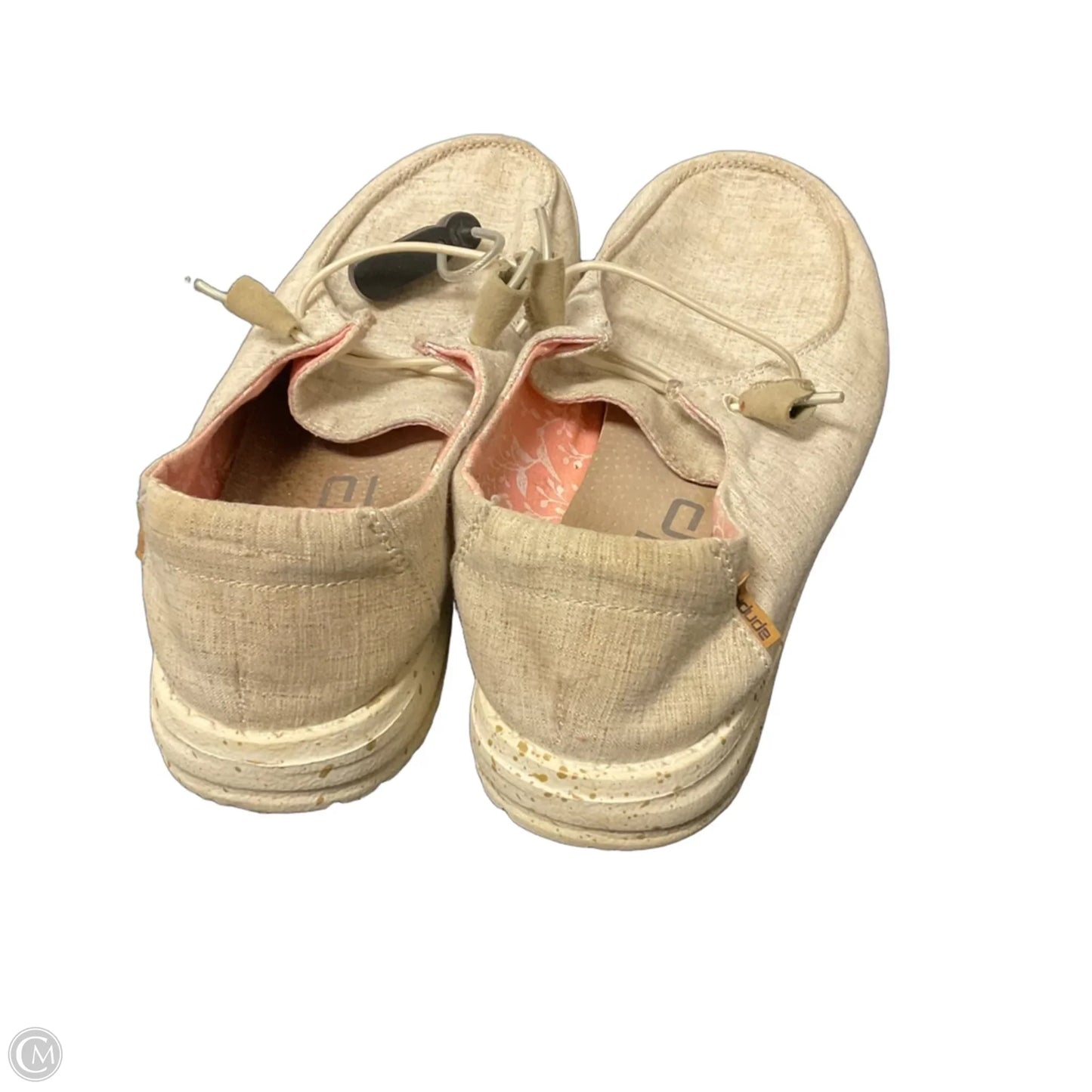 Shoes Flats By Hey Dude In Beige, Size: 7
