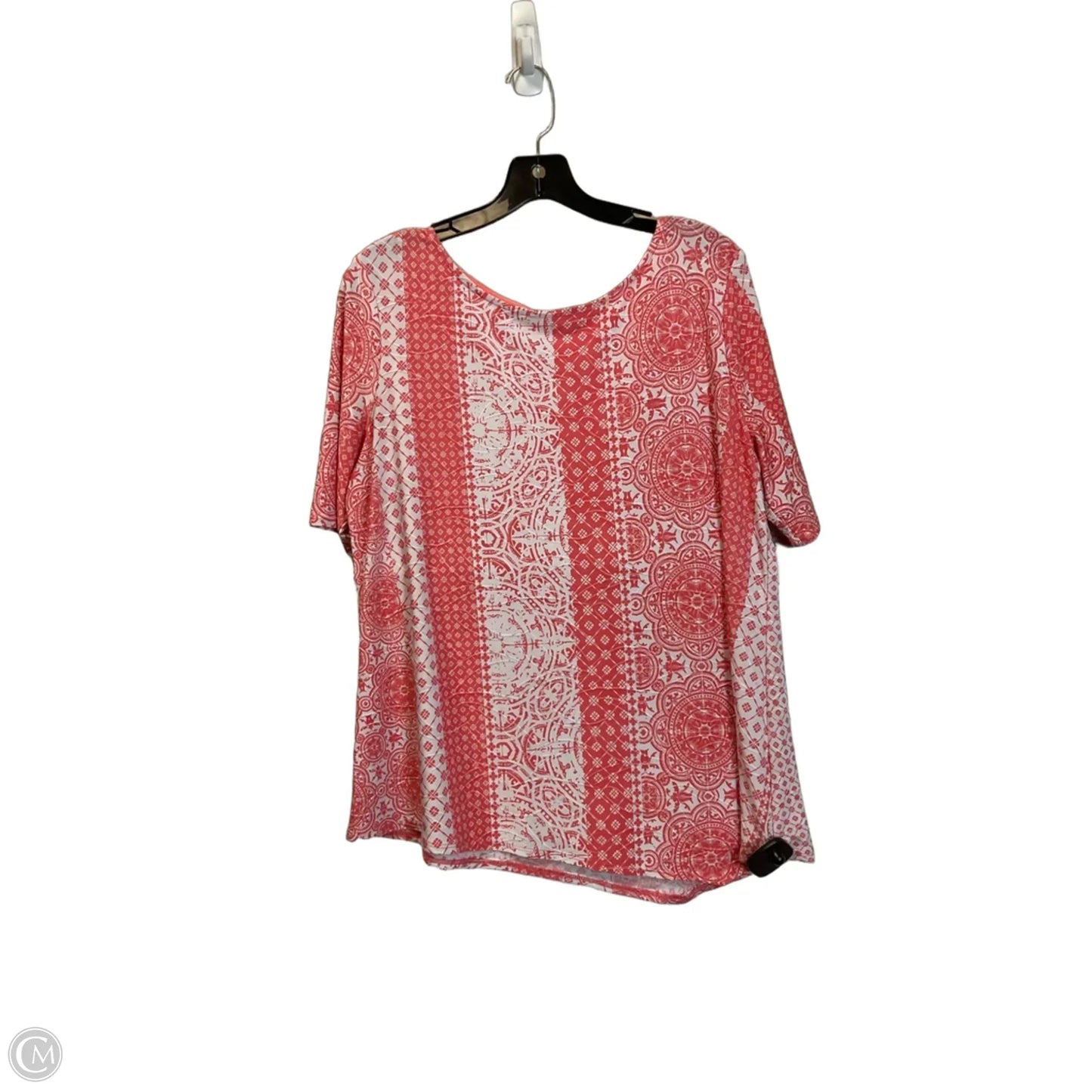 Top Short Sleeve By Croft And Barrow In Orange, Size: L