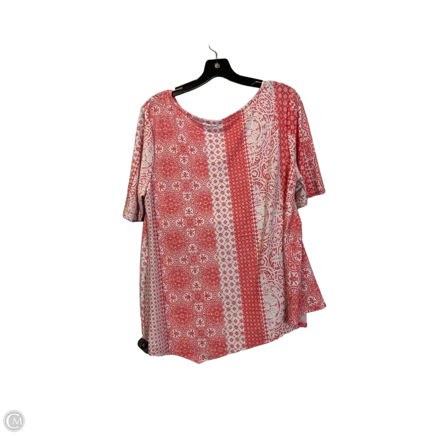 Top Short Sleeve By Croft And Barrow In Orange, Size: L
