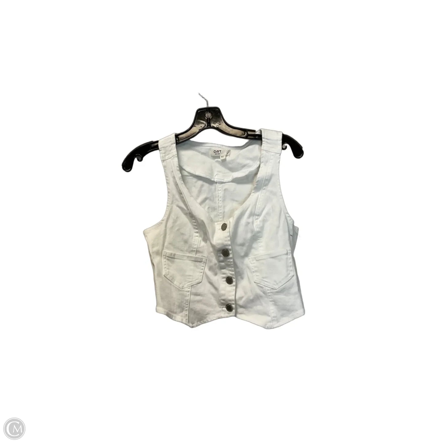 Top Sleeveless By Oat In White, Size: S