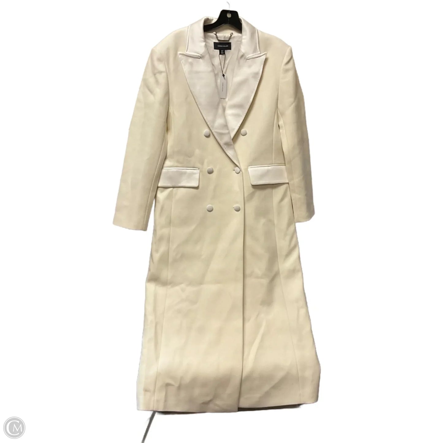 Coat Trench Coat By Karen Millen In Cream, Size: 6
