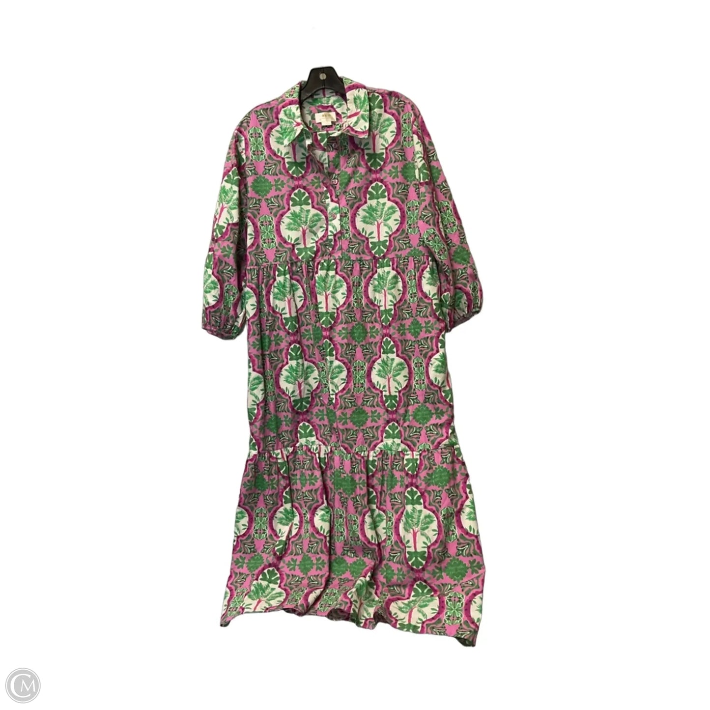 Dress Casual Maxi By Maeve In Green & Purple, Size: M