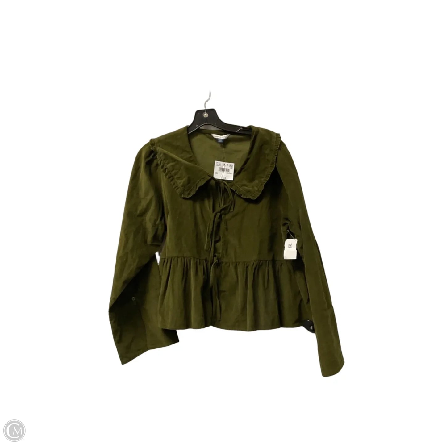 Top Long Sleeve By American Eagle In Green, Size: L