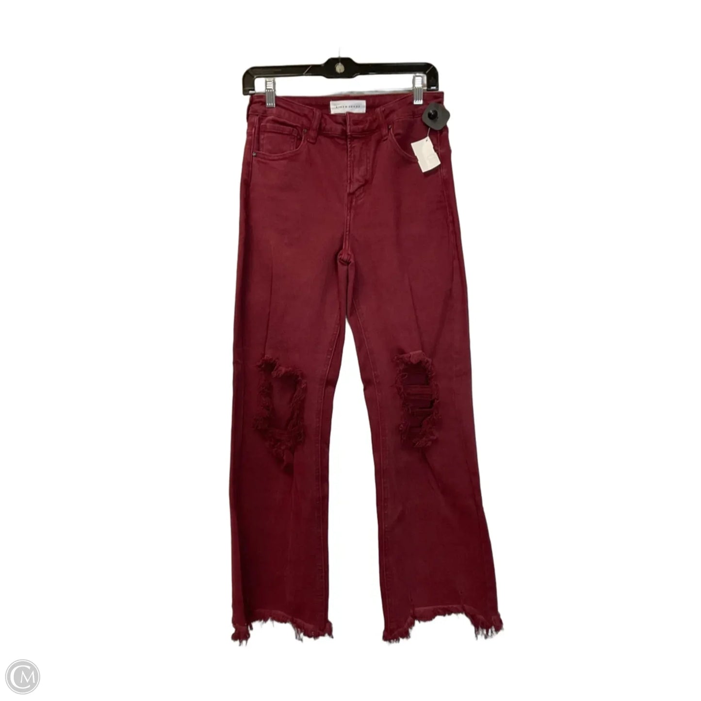 Jeans Straight By Risen In Red Denim, Size: 4