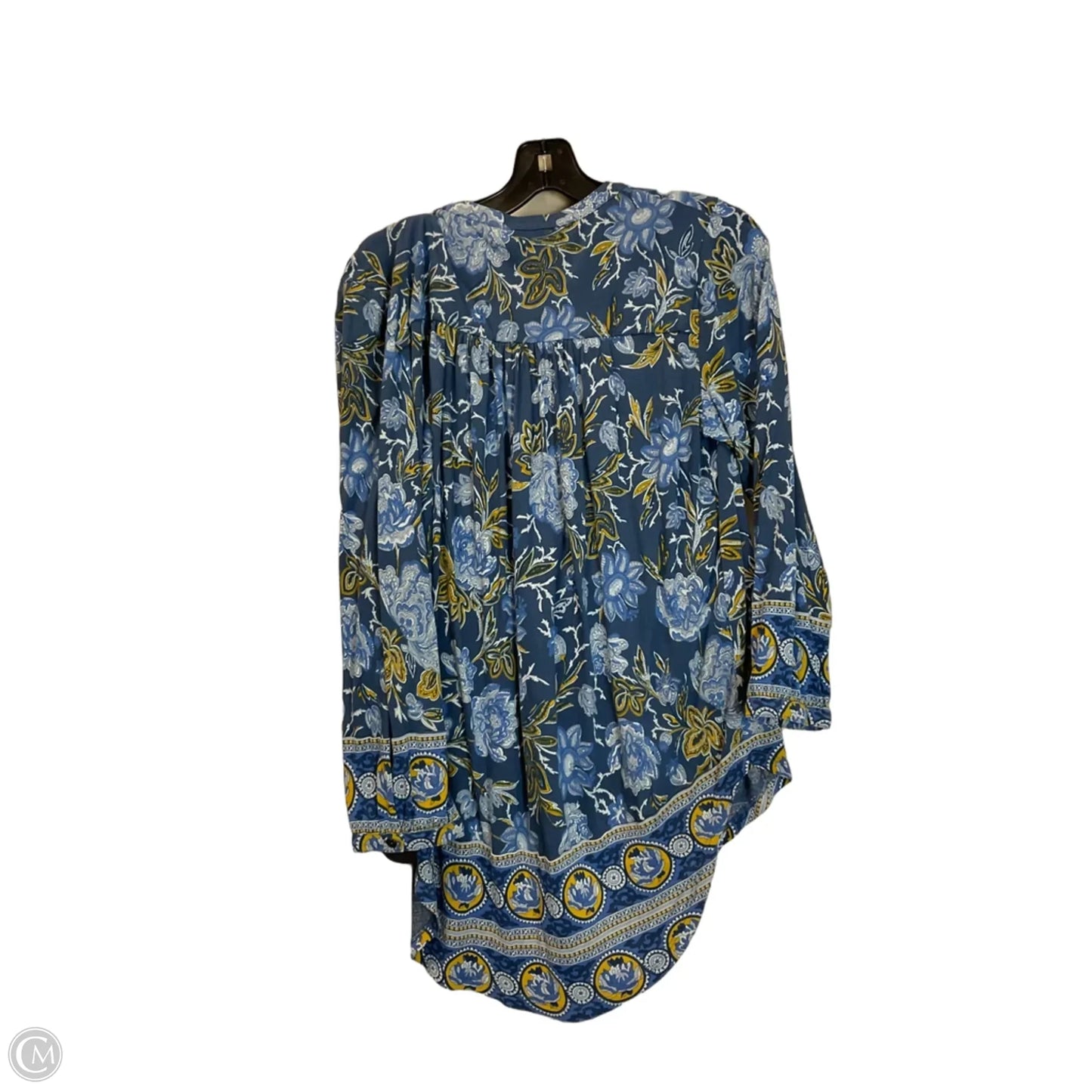 Top Long Sleeve Basic By Lucky Brand In Blue, Size: L