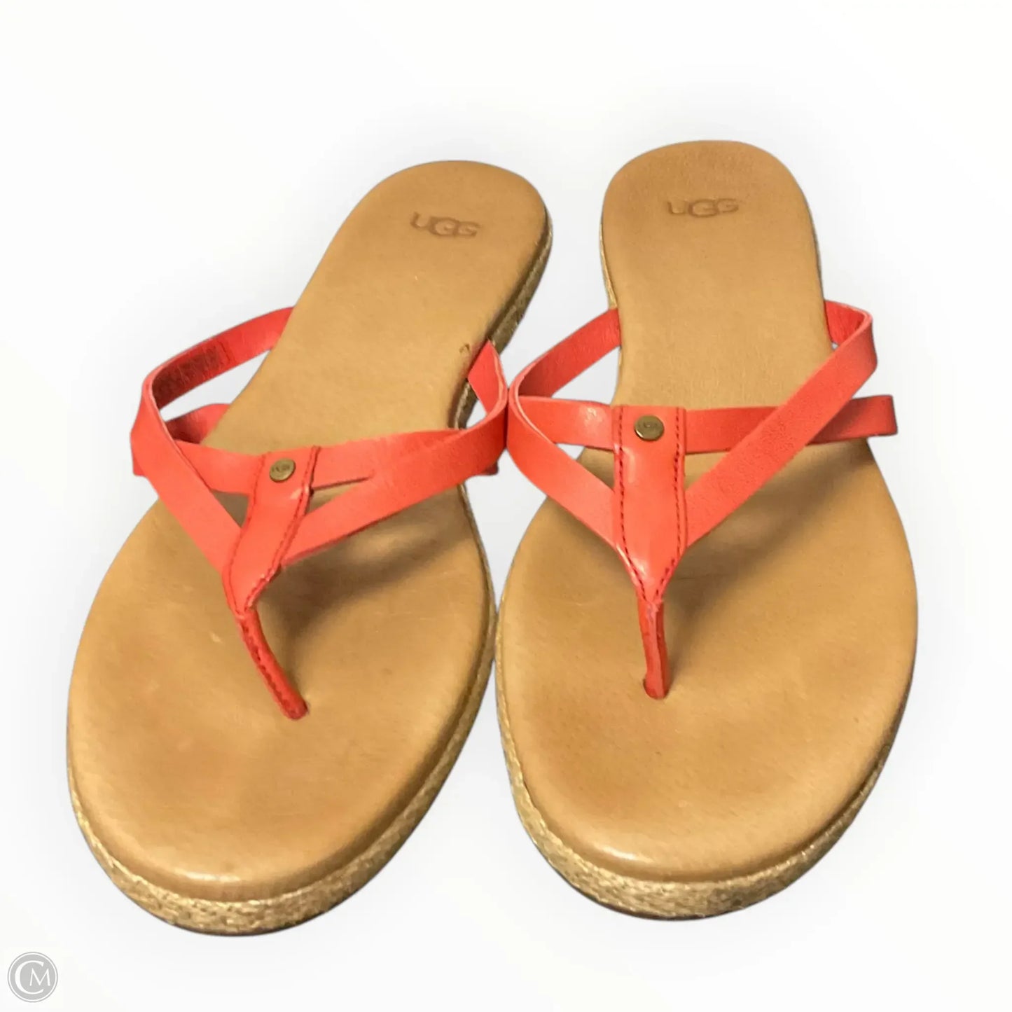 Sandals Designer By Ugg In Red, Size: 9