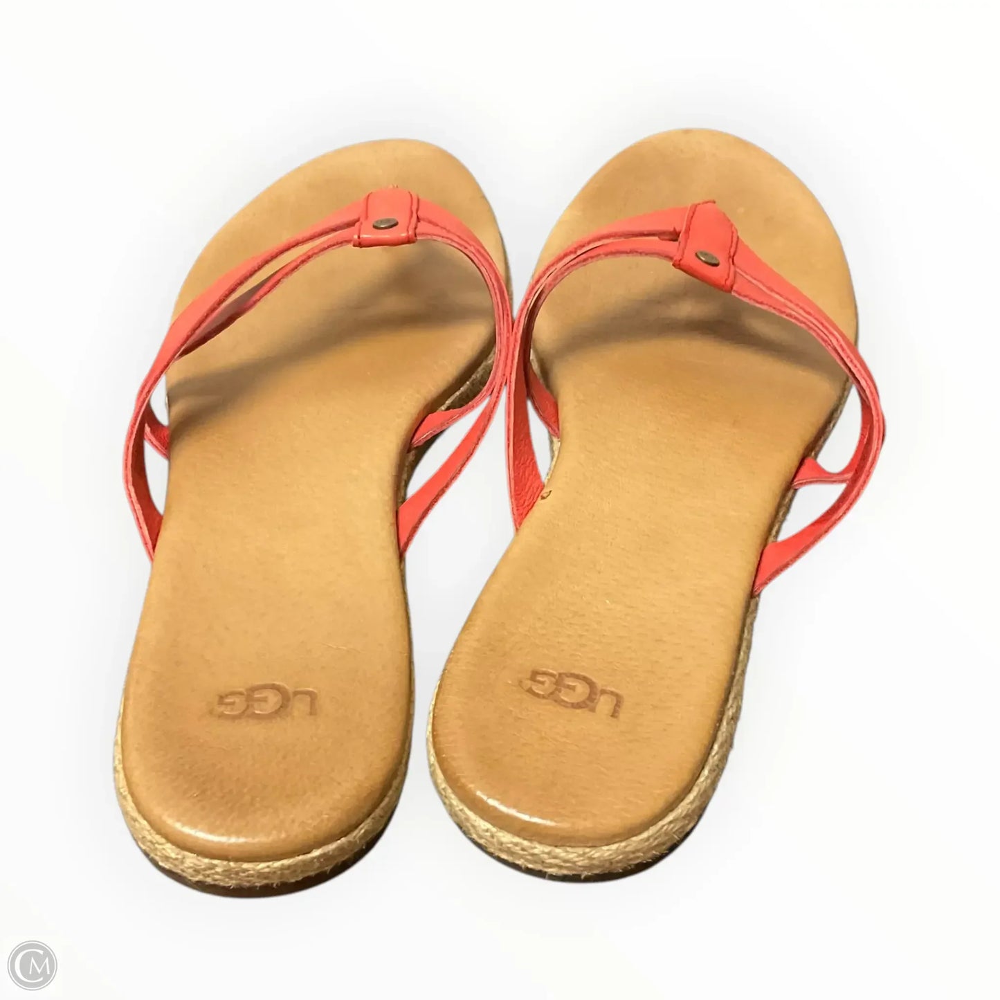 Sandals Designer By Ugg In Red, Size: 9