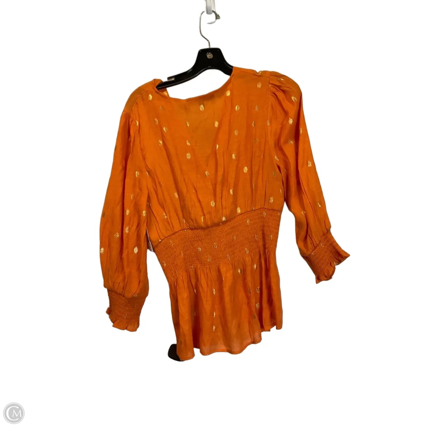 Top Long Sleeve By Harve Bernard In Orange, Size: L