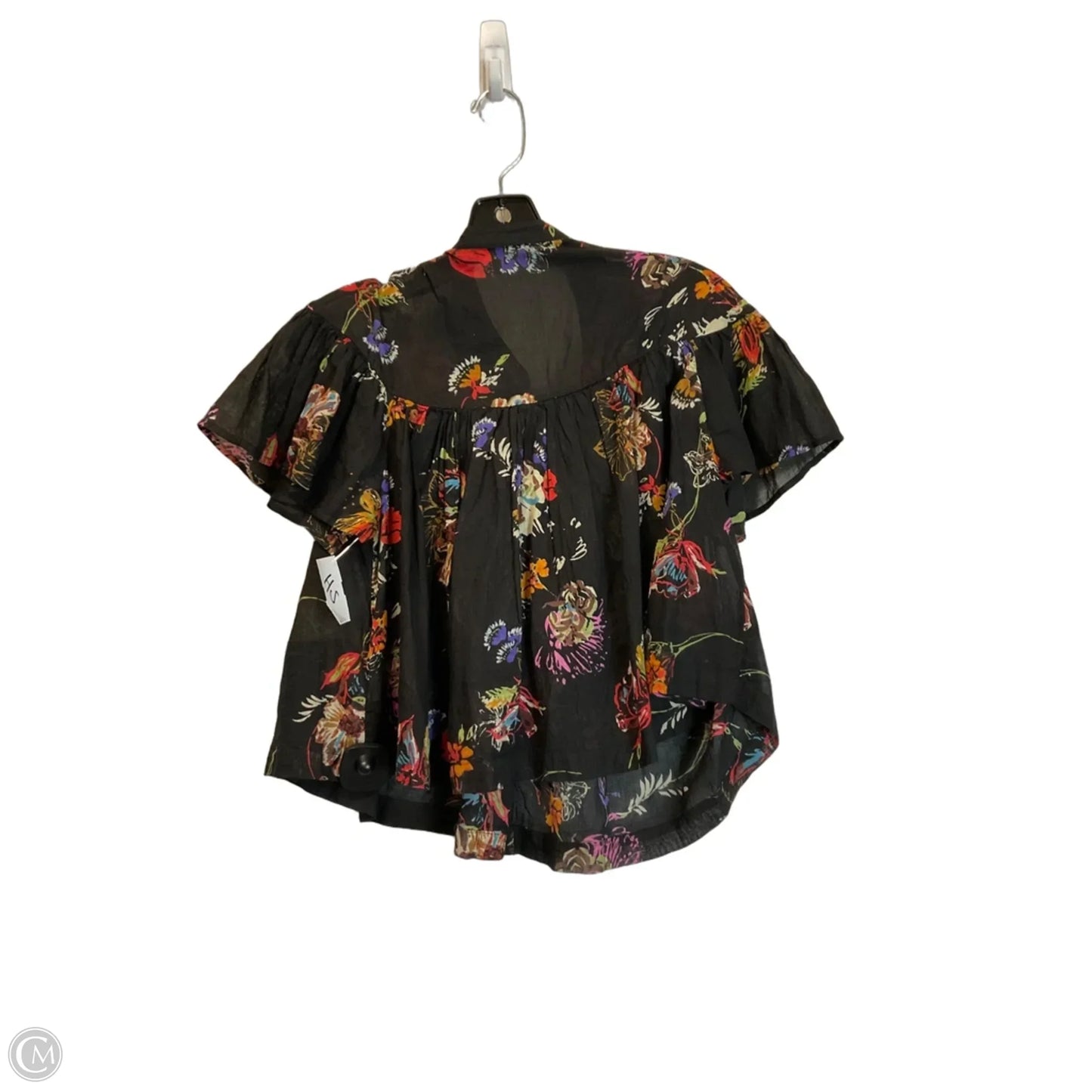 Top Short Sleeve By Free People In Black, Size: M